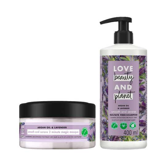 LOVE beauty AND planet Argan Oil, Lavender Shampoo & Hair Mask Combo