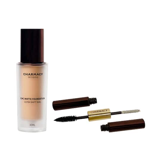 Charmacy Milano Matte Foundation 02 + True & False Mascara Combo