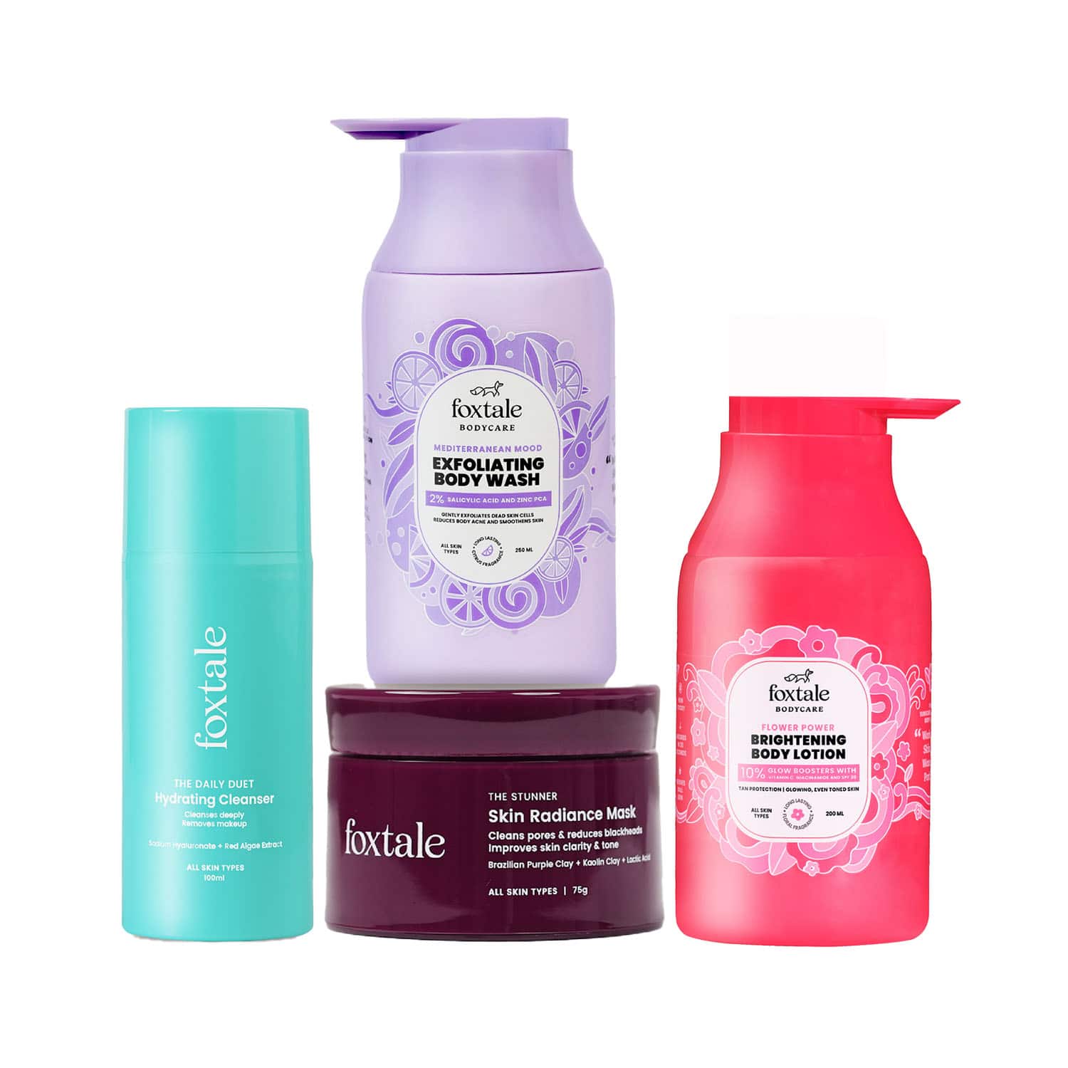 Foxtale | Foxtale Holi Aftercare Combo - Exfoliate, Hydrate & Brighten Post-Holi Skin