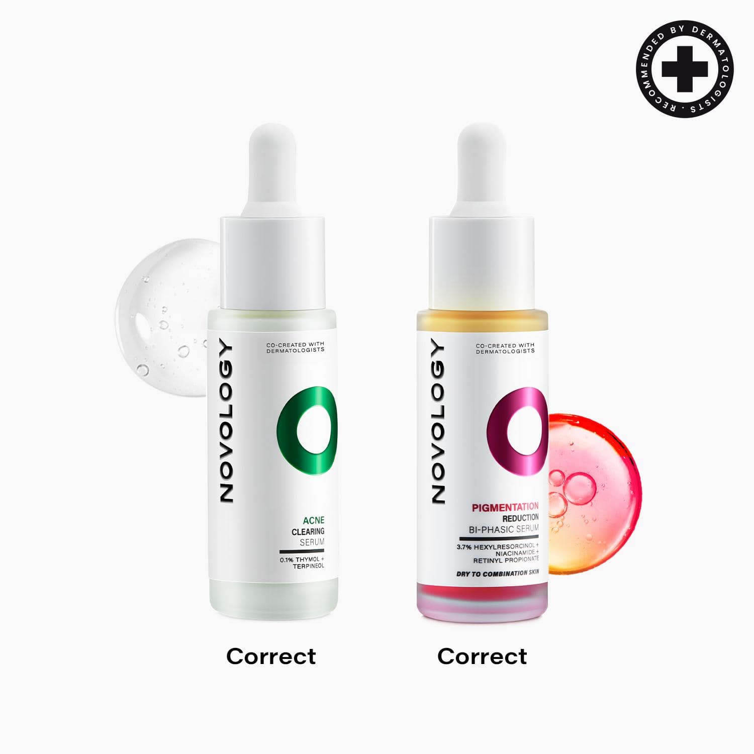 Novology | Novology Bi-Phasic Hyper Pigmentation Serum + Acne Reduction Serum Combo