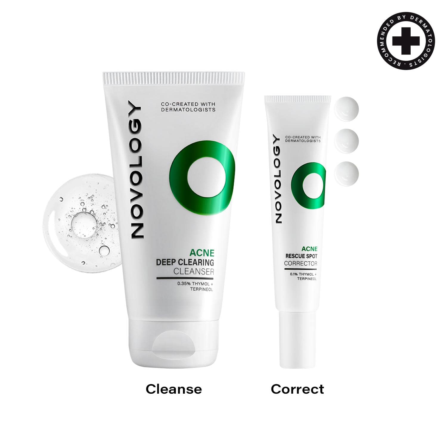 Novology | Novology Acne Reduction Cleanser + Acne Spot Corrector Gel Combo