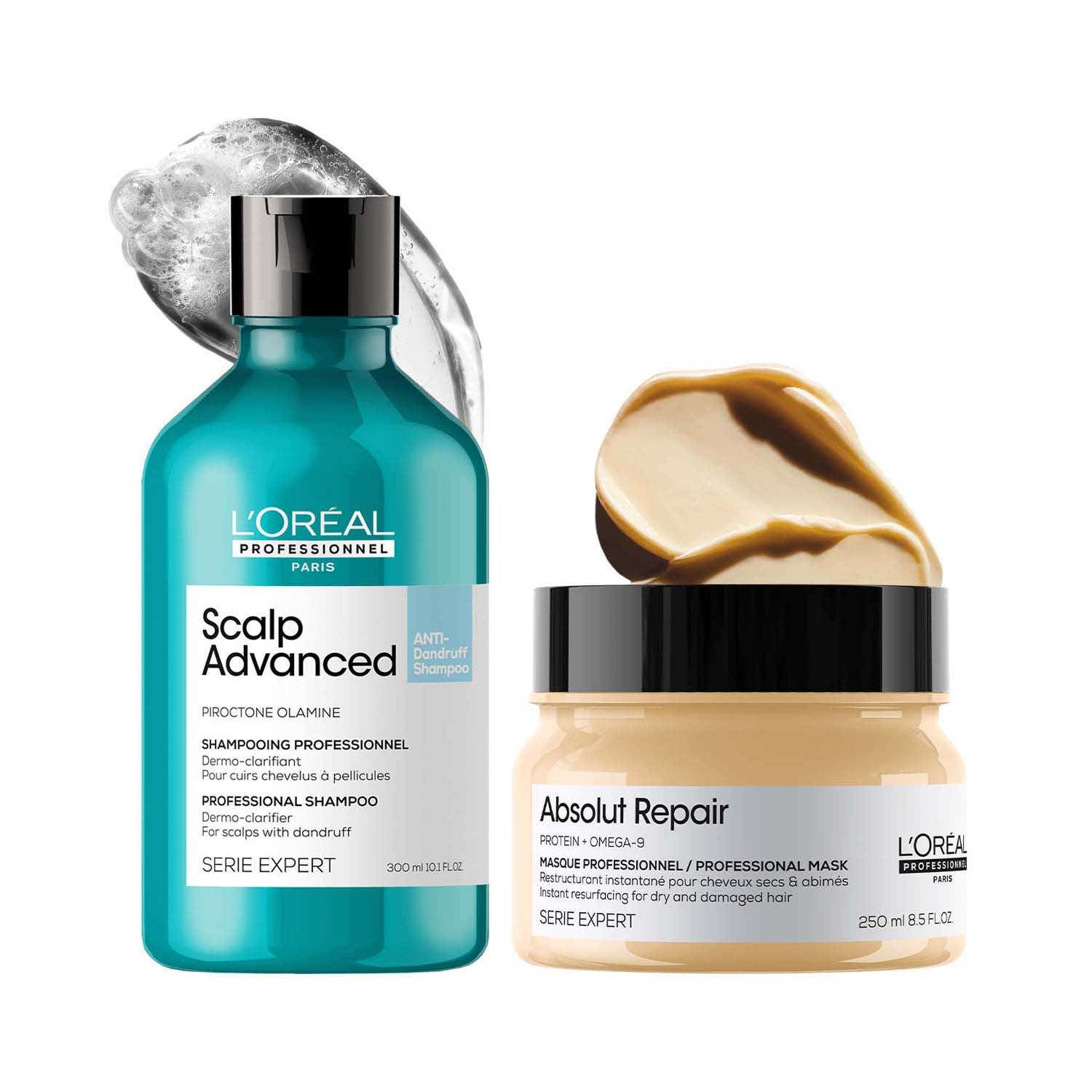 L'OREAL PROFESSIONNEL | L'OREAL PROFESSIONNEL Scalp Advanced Anti-Dandruff Shampoo(300 ml)& Absolut Repair Hair Mask(250 ml)