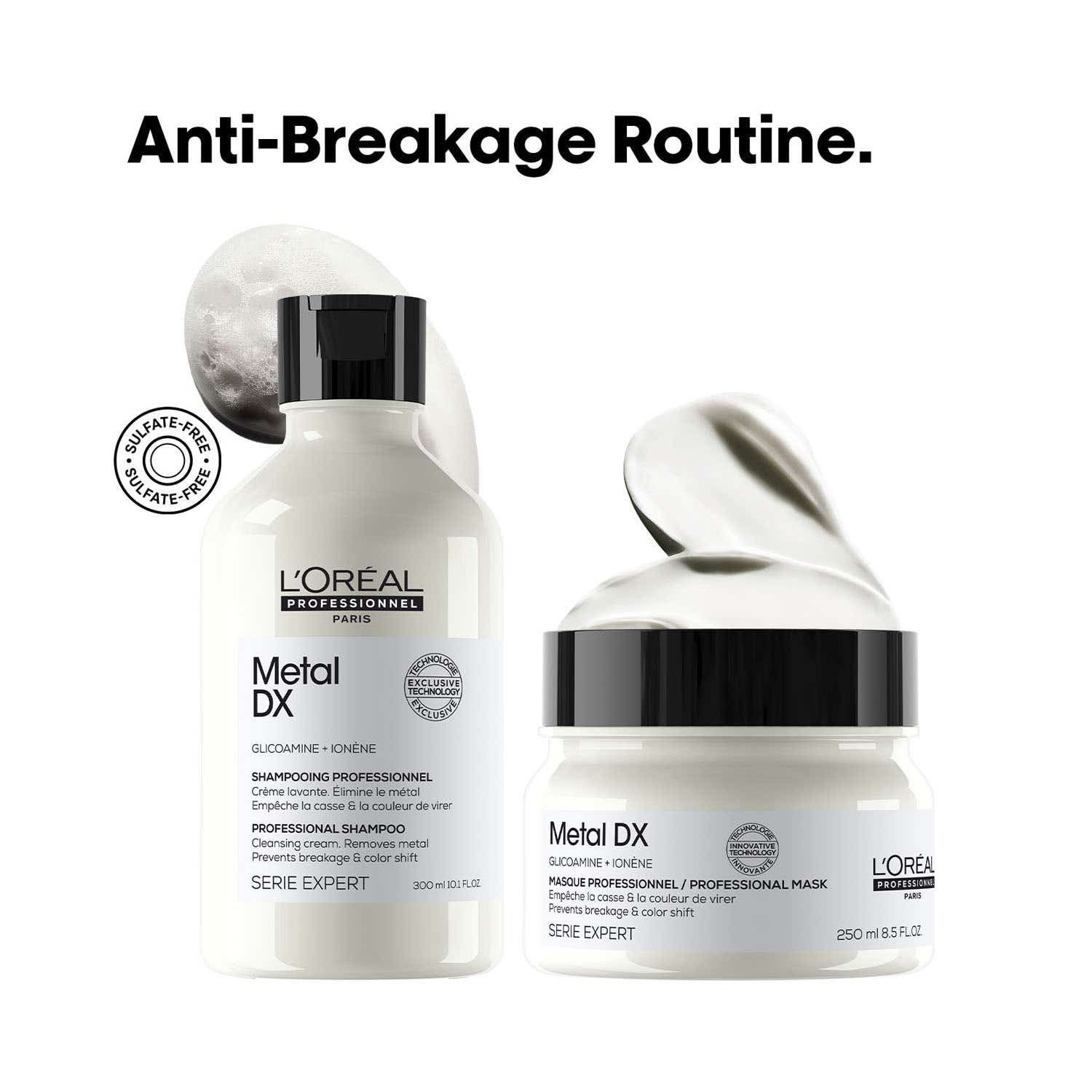 L'OREAL PROFESSIONNEL | L'Oreal Professionnel Metal Dx Shampoo & Hair Mask Combo Serie Expert (300 ml + 250 ml)