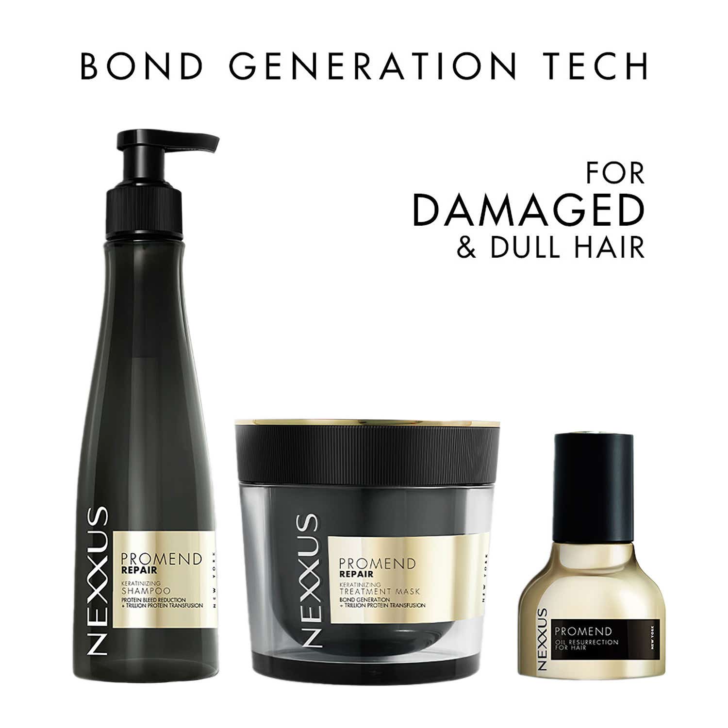 Nexxus | Nexxus Promend Repair Keratinizing Regime Combo - Repair Shampoo + Repair Mask + Serum