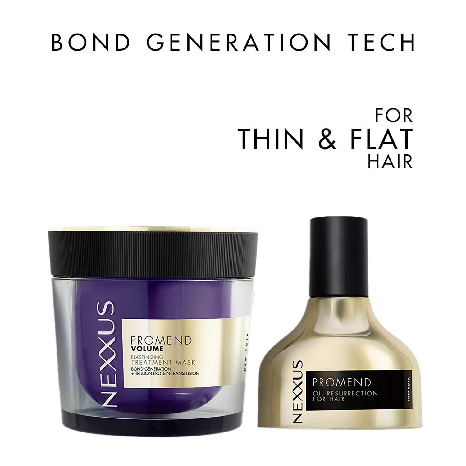 Nexxus | Nexxus Promend Volumizing Deep Bond Treatment Mask & Serum Duo Thin & Flat Hair Combo