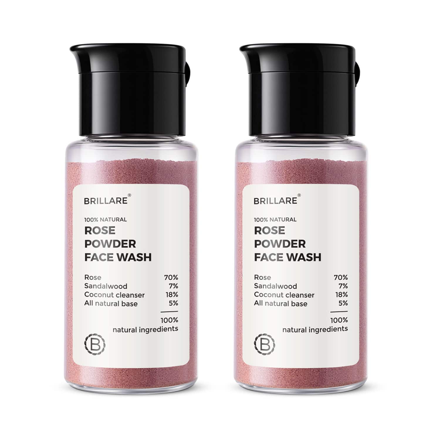 Brillare | Brillare Rose Powder Face Wash (15 g) Combo For Hydrated, Younger Looking Skin