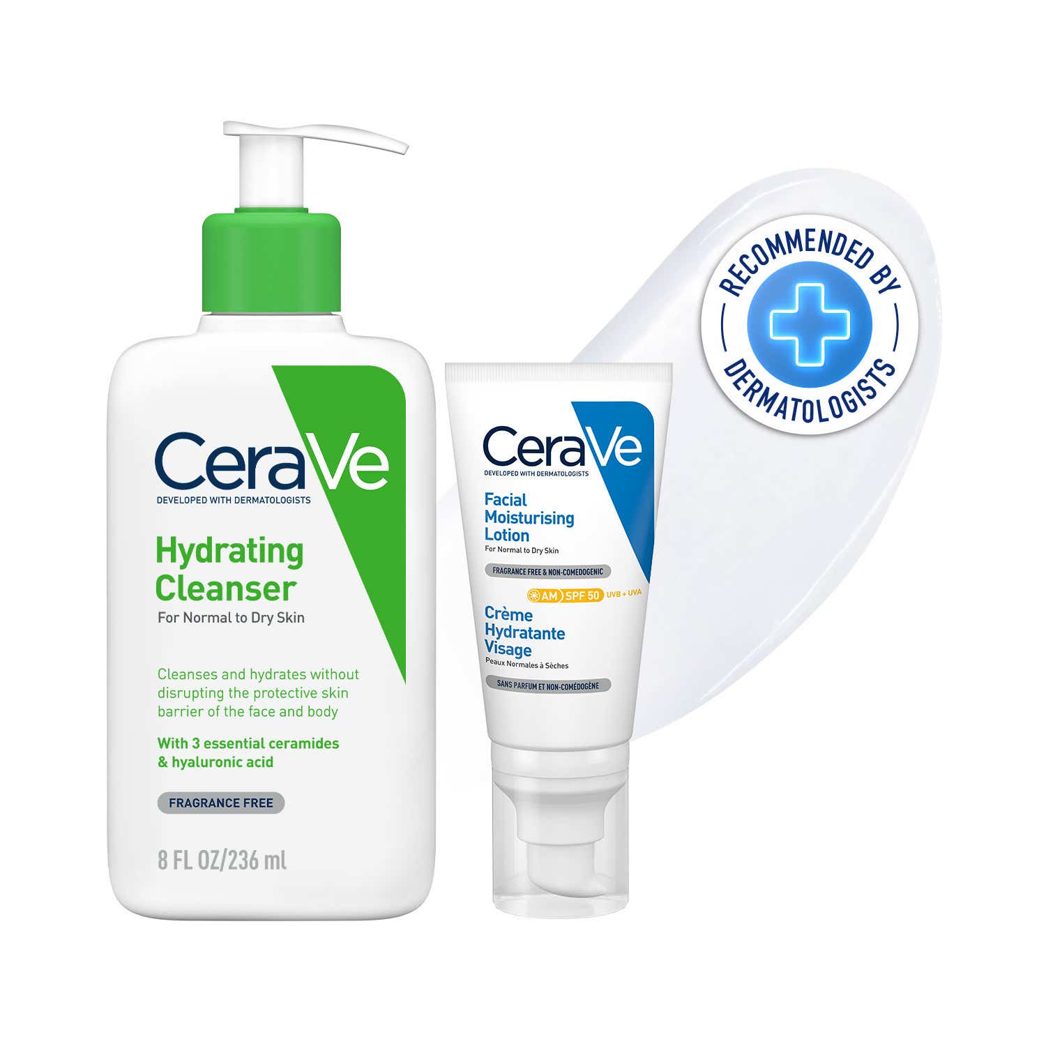 CeraVe | CeraVe Hydrating Facewash & AM Moisturizing Lotion with SPF 30 - Morning Regime Combo
