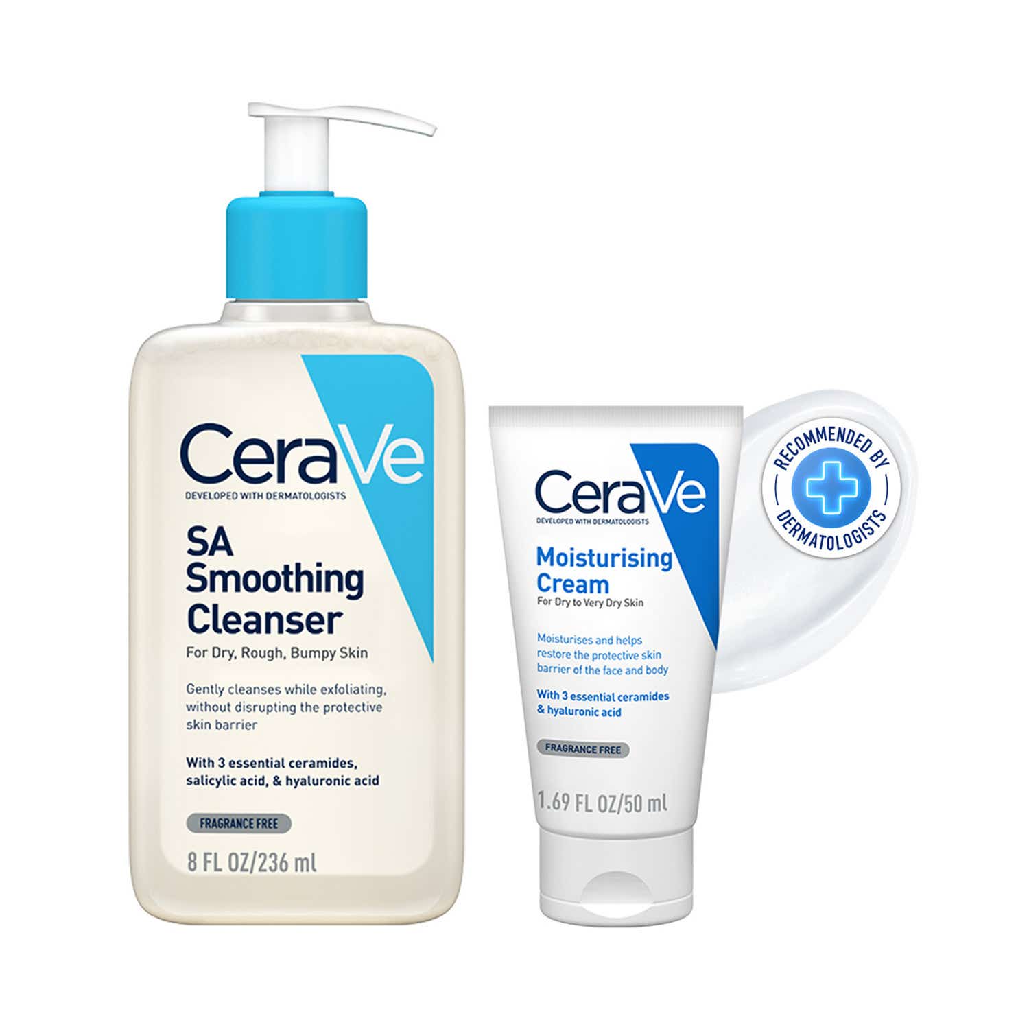 CeraVe | CeraVe Salicylic Acid Face Wash & Barrier Repair Moisturizing Cream for Dry Skin Combo