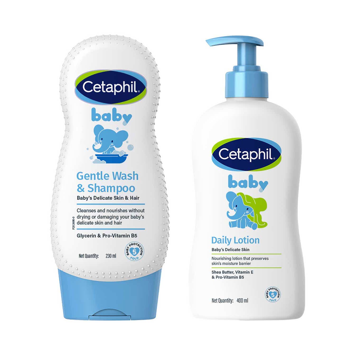 Cetaphil | Cetaphil Baby Wash & Shampoo & Daily Lotion Complete Head-To-Toe Baby Care Gifting Combo