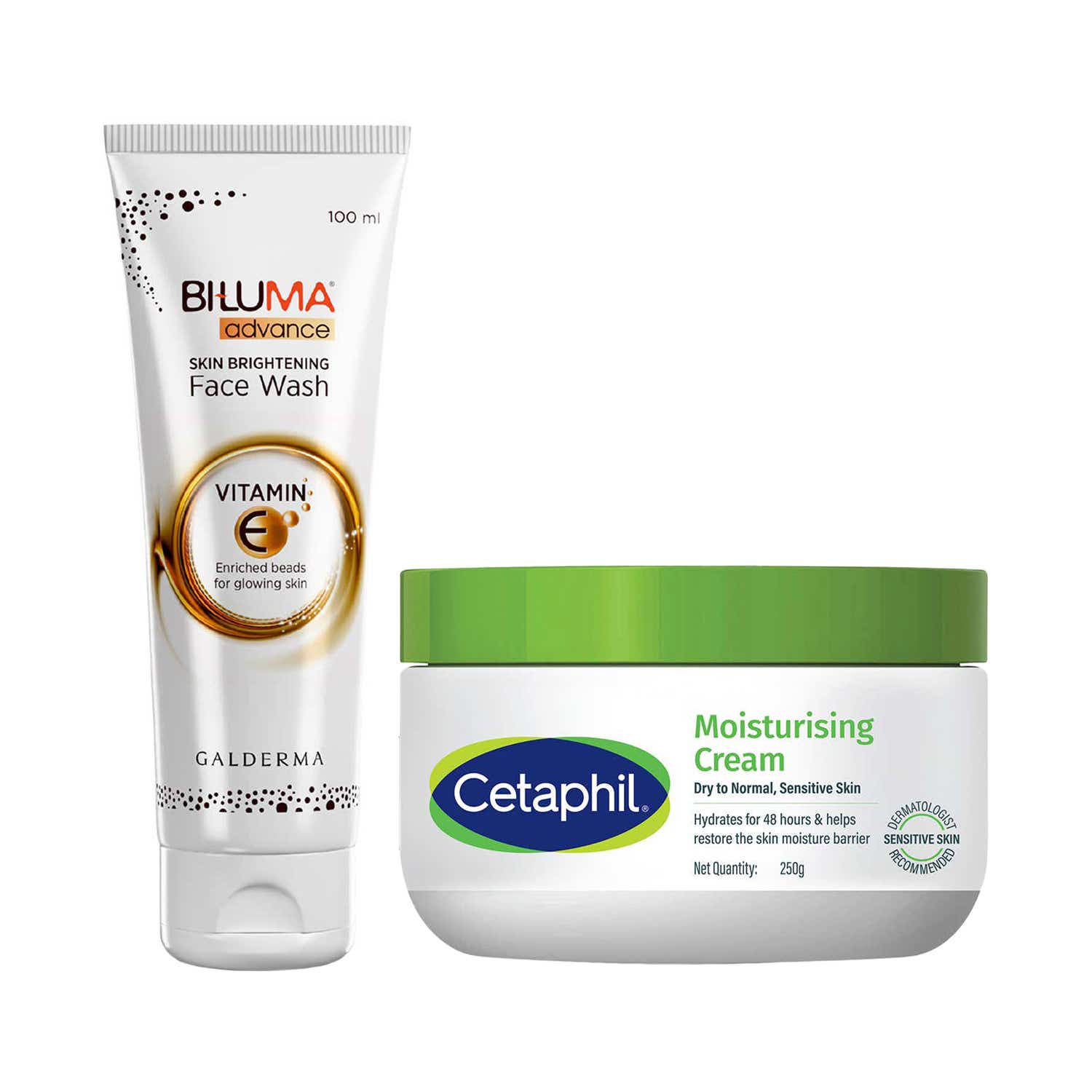 Biluma | Biluma Clinical Brightening Face Wash & Cetaphil Gentle Moisturising Cream Combo