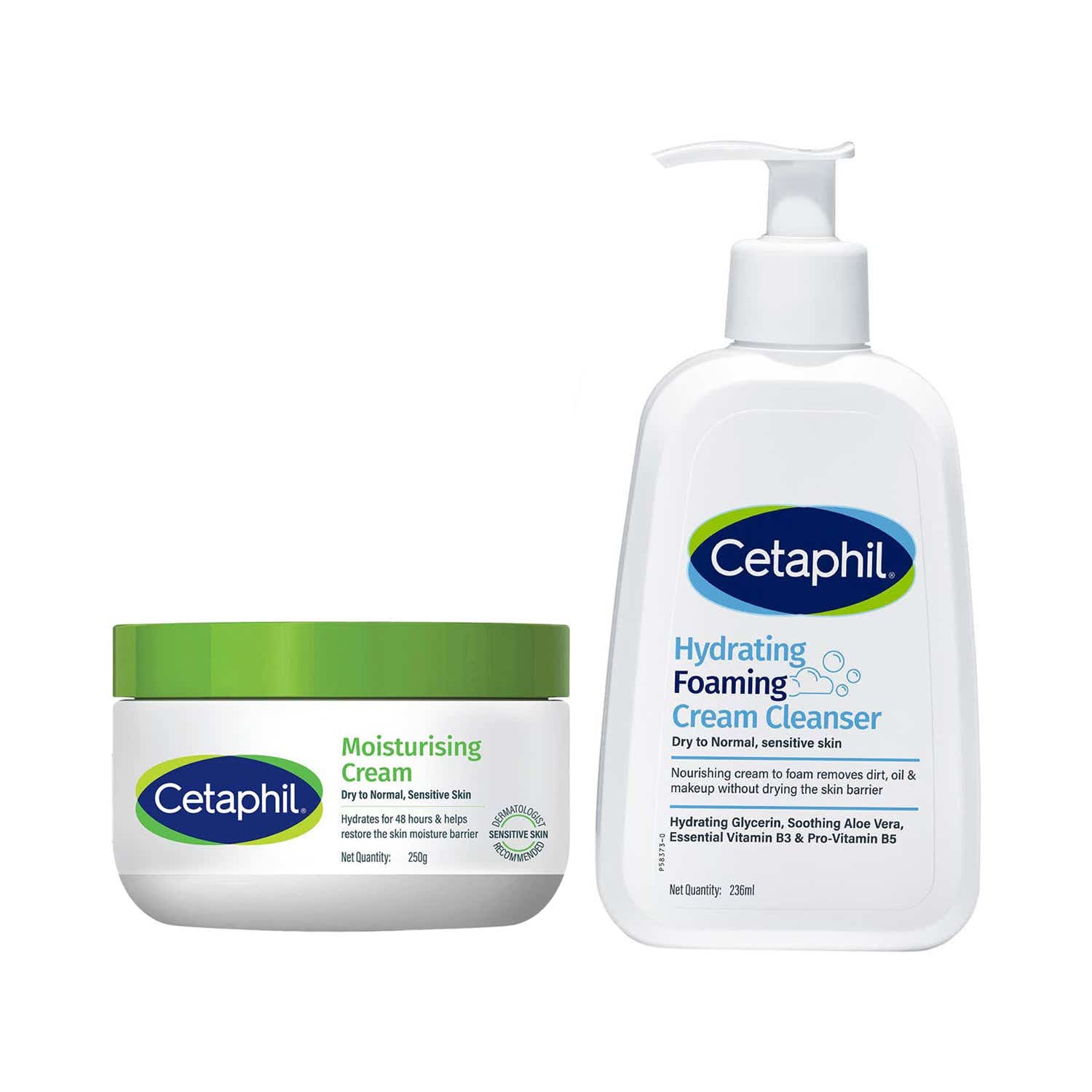 Cetaphil | Cetaphil Hydrating Cleanser & Moisturising Cream Gentle Monsoon Cleanse & Hydrate Combo