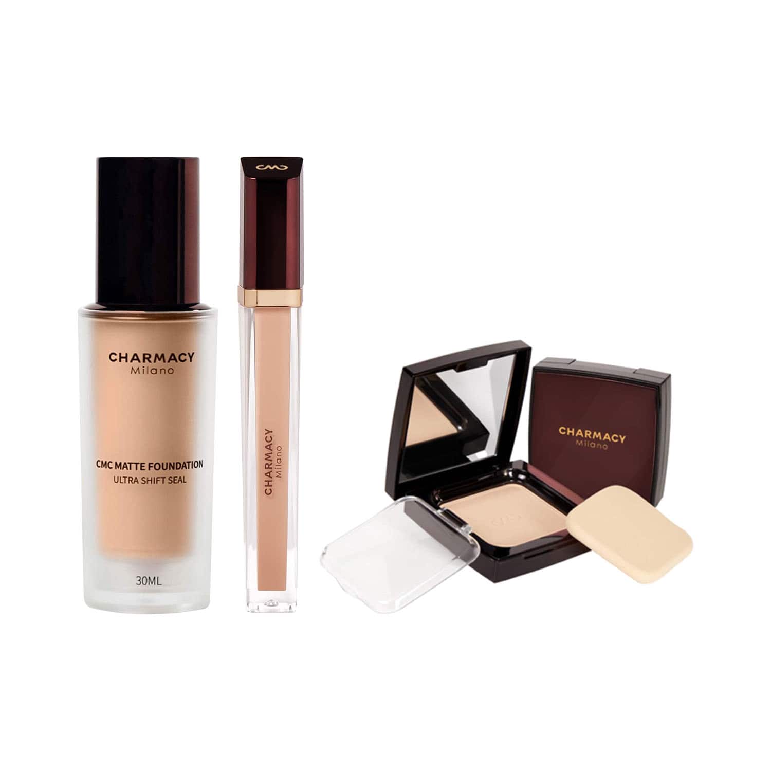 Charmacy Milano | Charmacy Milano Foundation 03, Concealer 01 & HD Compact 01 Combo