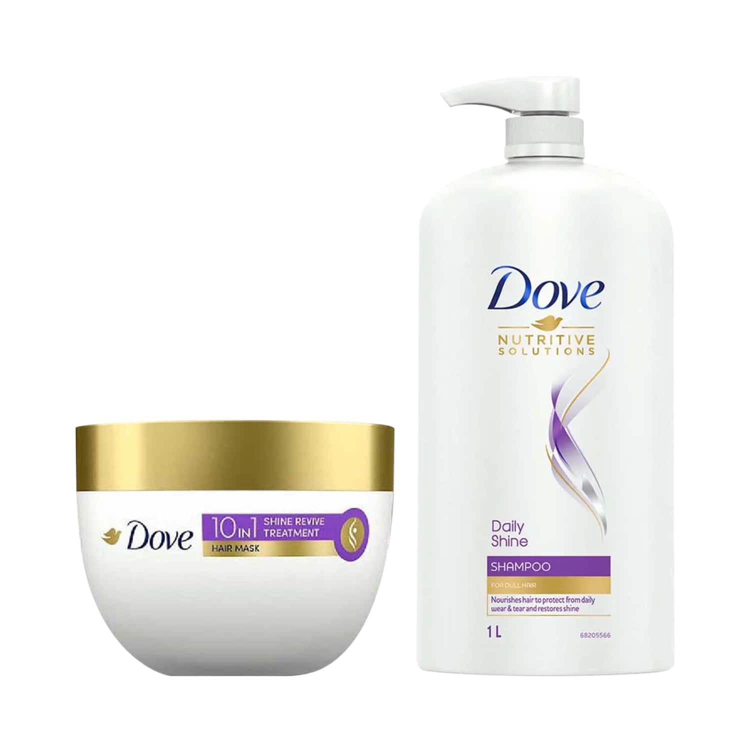 Dove | Dove Daily Shine Shampoo + Hair Mask for Shine Revive Treatment Combo