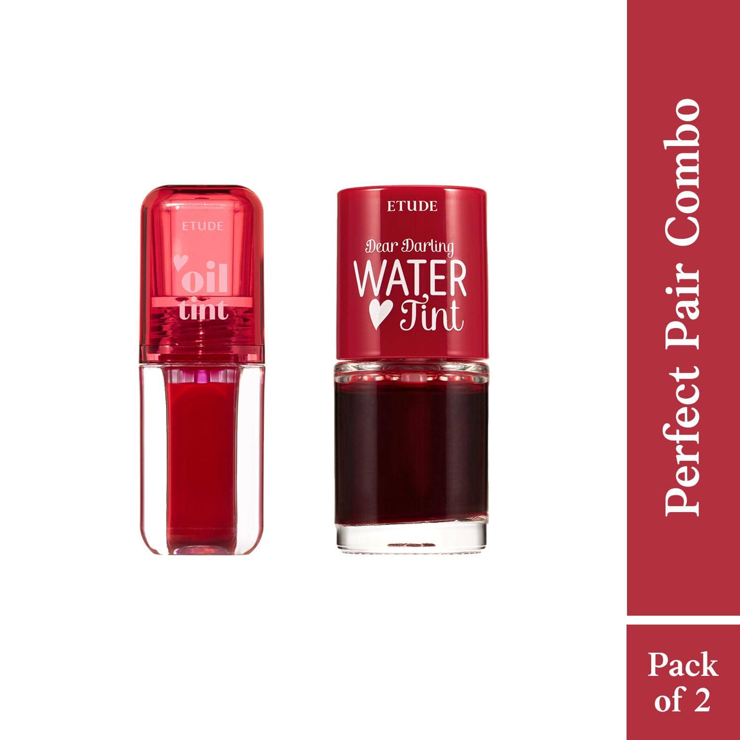 ETUDE HOUSE | ETUDE HOUSE Dear Darling Perfect Pair Combo - Cherry Ade Water Tint + Real Cherry Oil Tint