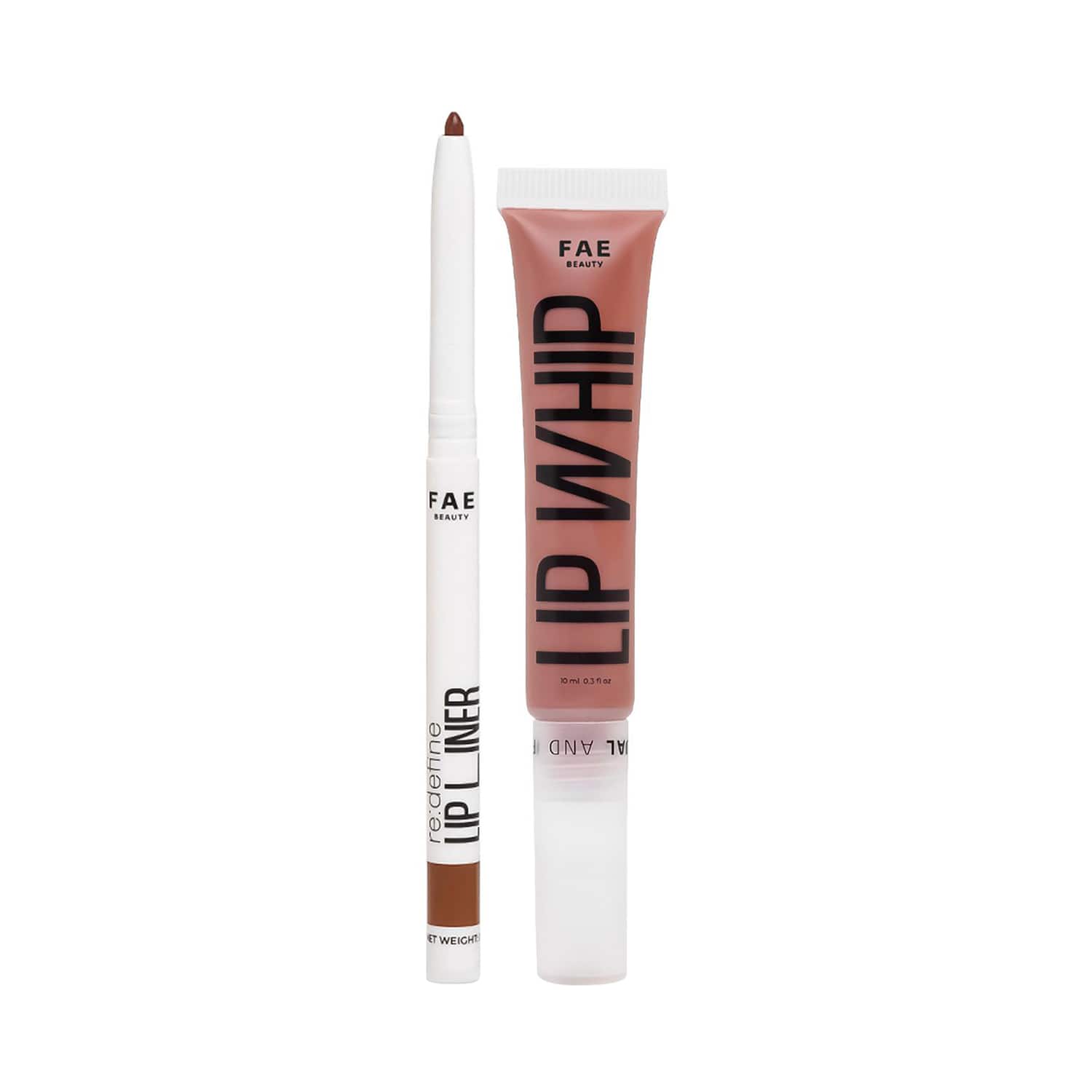 FAE BEAUTY | FAE BEAUTY Peptide Lip Whip + Re:Define Lip Liner Combo Set  - Safeword & Borderline