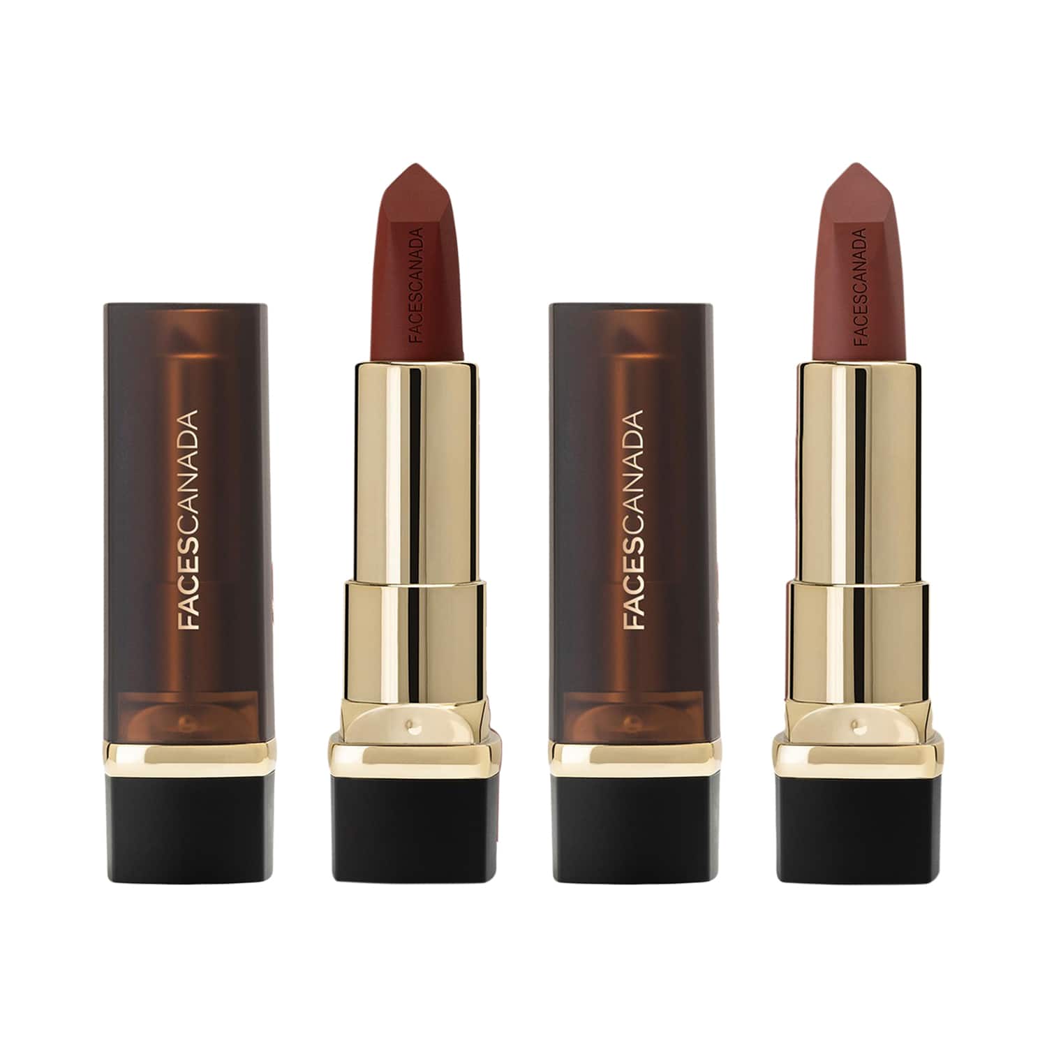 Faces Canada | Faces Canada Comfy Matte Creme Lipstick Combo - Don’t You Mind 09 + Nuts About You 13 (Pack of 2)