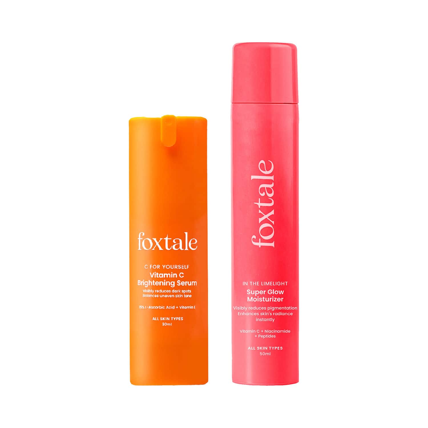 Foxtale | Foxtale Vitamin C Glow Serum and Moisturiser Combo – Brighten & Hydrate