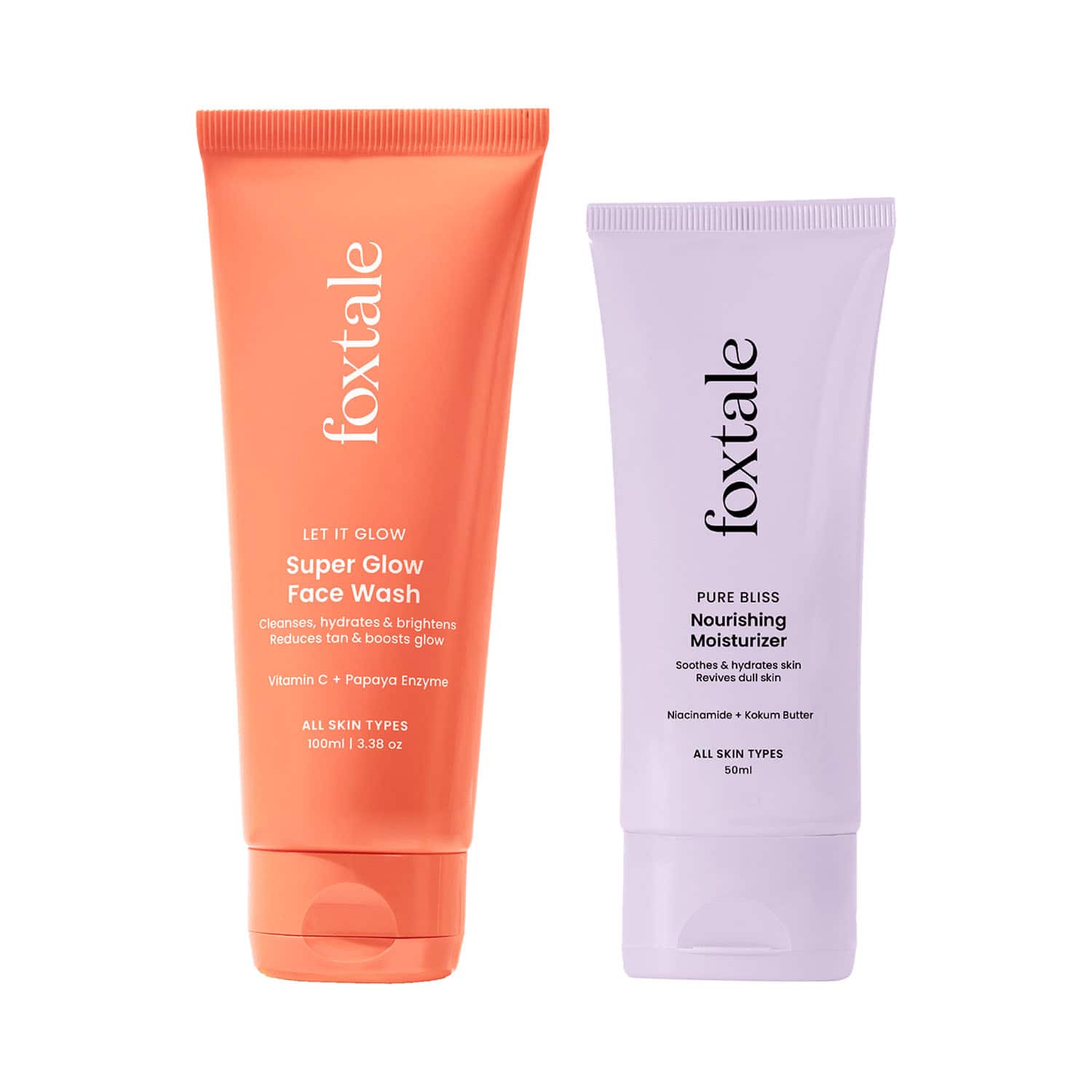 Foxtale | Foxtale Radiant and Ready Hydration + Sun Protection Combo -  Sunscreen + Moisturizer