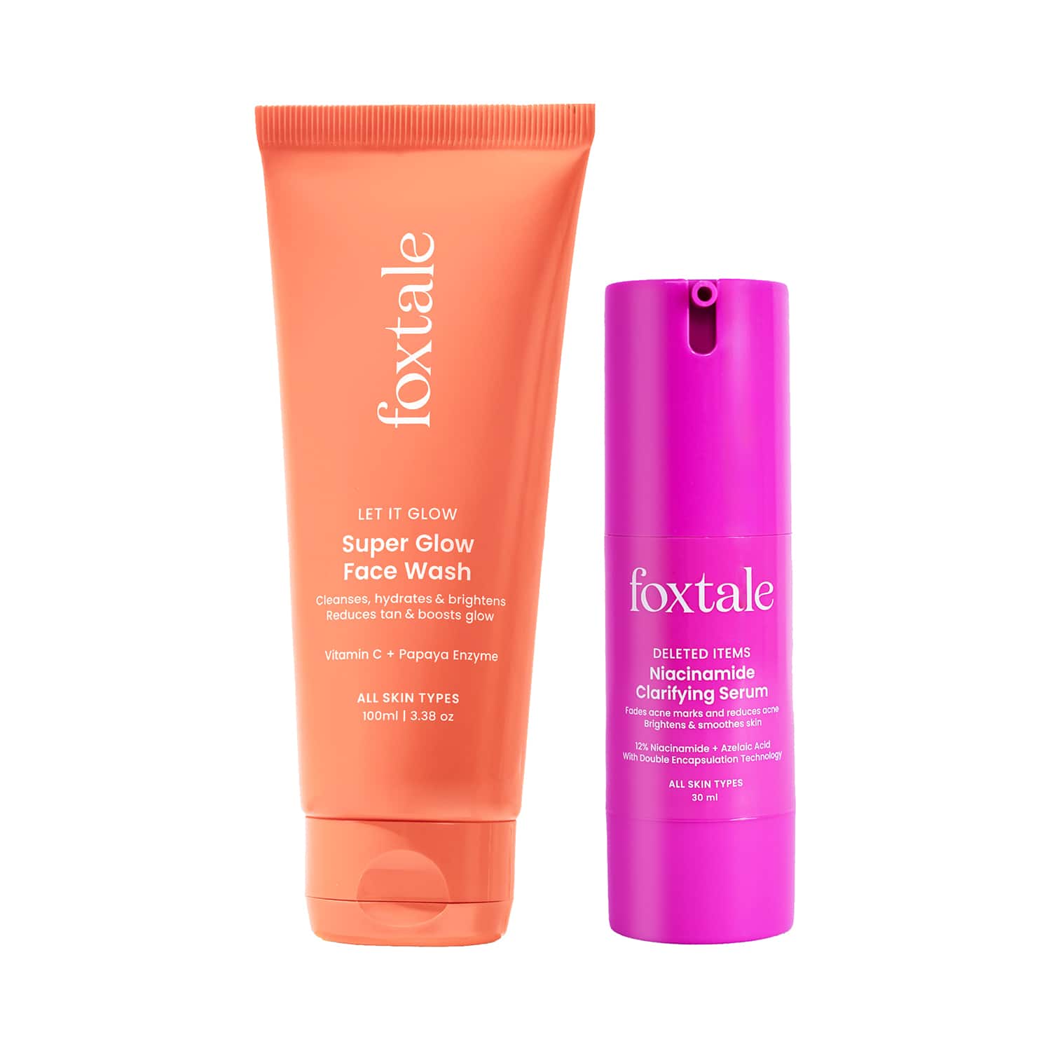 Foxtale | Foxtale Protect & Perfect Duo Clear Skin & Sun Protection Face Wash + Serum Combo