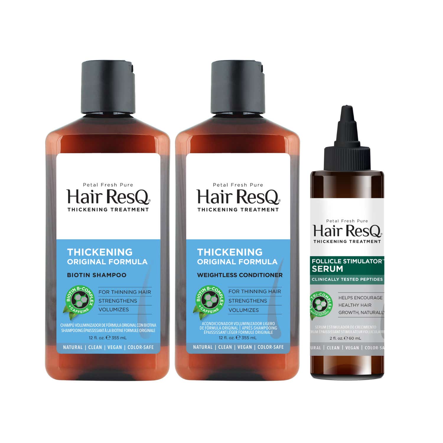 Hair ResQ | Hair Resq Thickening Thickening Shampoo, Conditioner & Hair Serum Combo