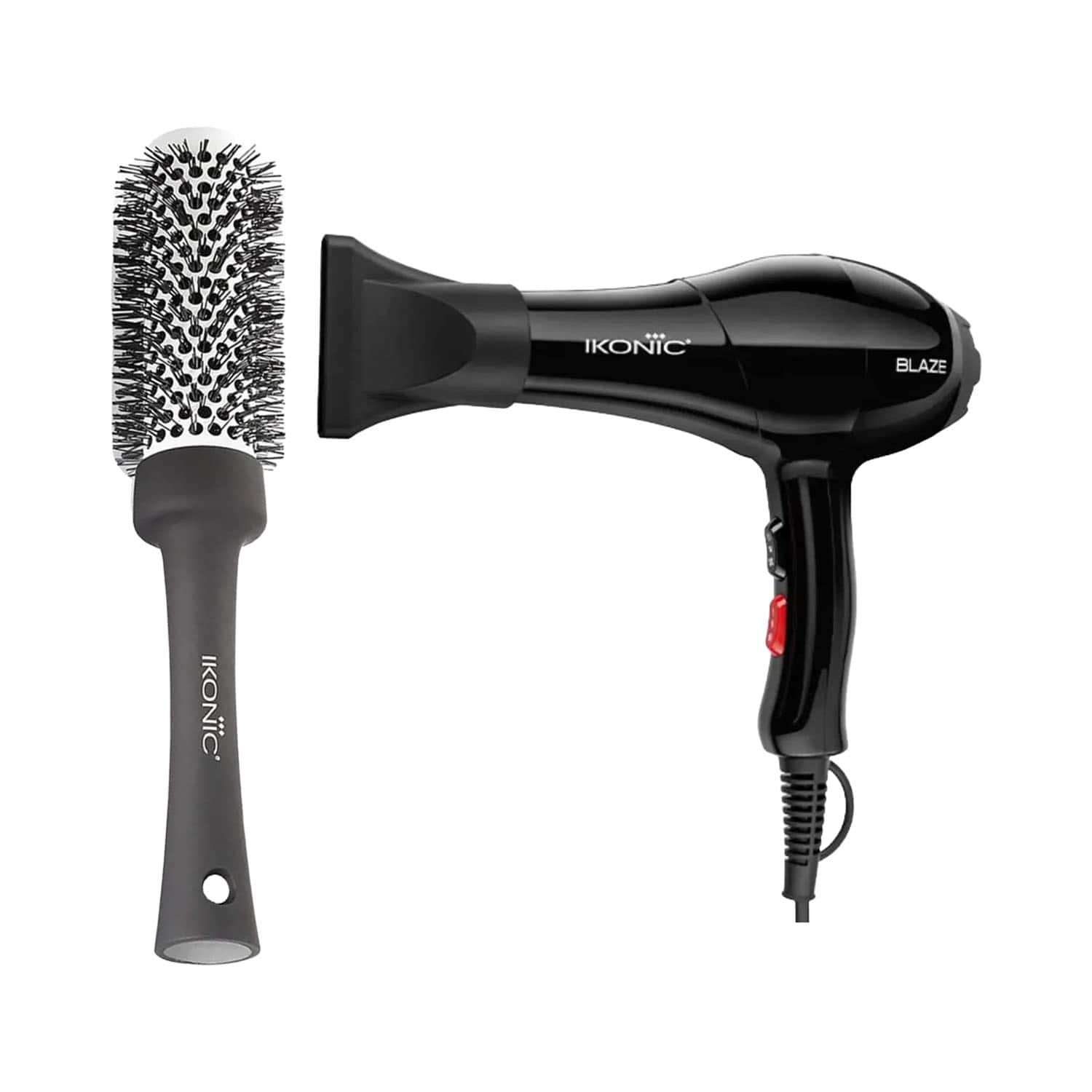 Ikonic Professional | Ikonic Professional Blaze Black Hair Dryer and BDB 32 Blow Dry Brush Combo