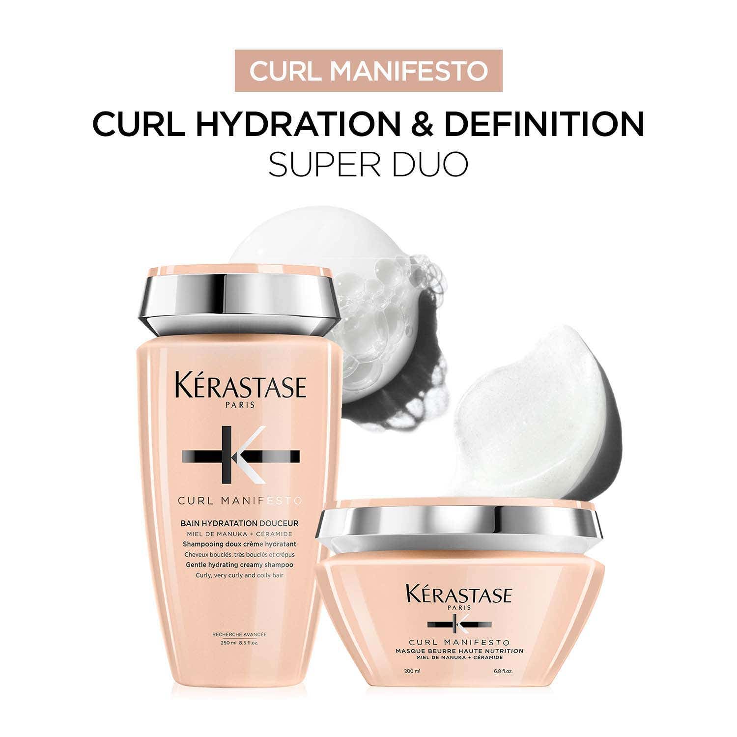 KERASTASE | Kerastase Curl Manifesto Shampoo (Sulphate-Free) & Hair Mask Combo for Curly & Wavy Hair