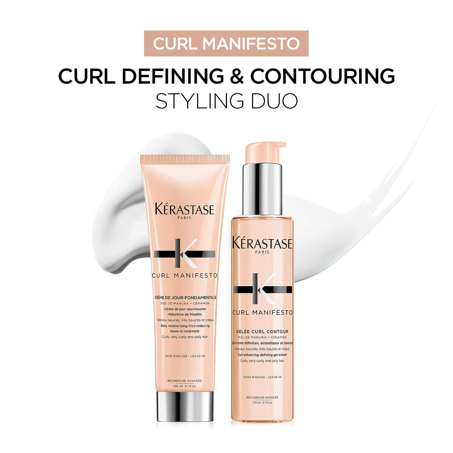 KERASTASE | Kerastase Curl Manifesto Leave-In & Styling Cream Combo for Curly & Wavy Hair