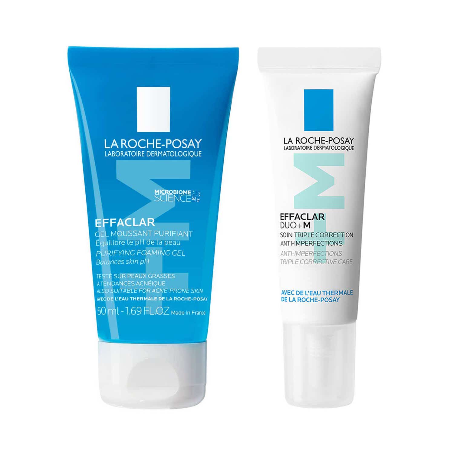 LA ROCHE-POSAY | LA ROCHE-POSAY 2-Step Skin Routine for Acne: Effaclar Purifying Gel + Effaclar Duo M Combo