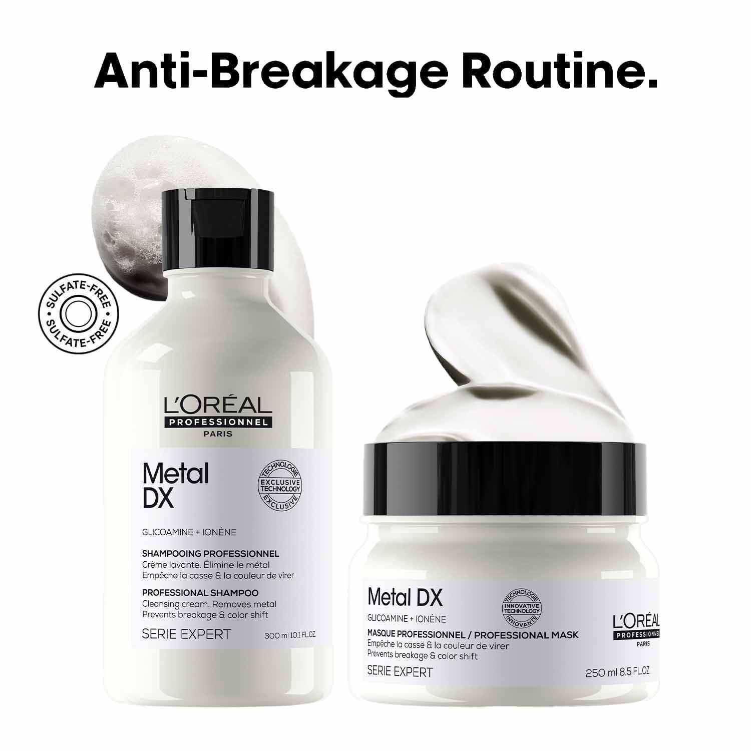L'OREAL PROFESSIONNEL | L'Oreal Professionnel Metal Dx Shampoo & Hair Mask Combo Serie Expert (300 ml + 250 ml)