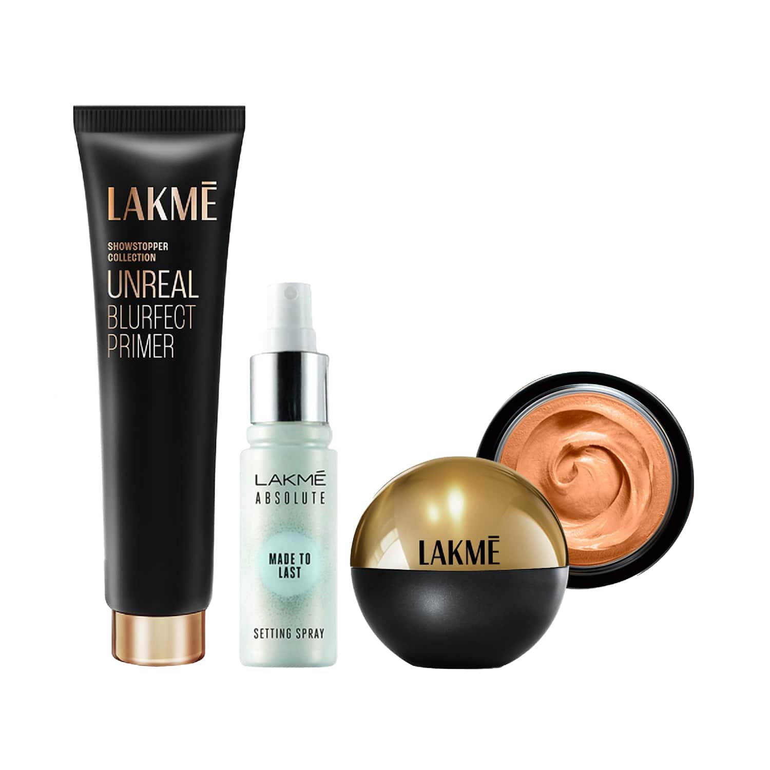 Lakme | Lakme Prep Cover Set Combo with Setting Spray- Golden Sand