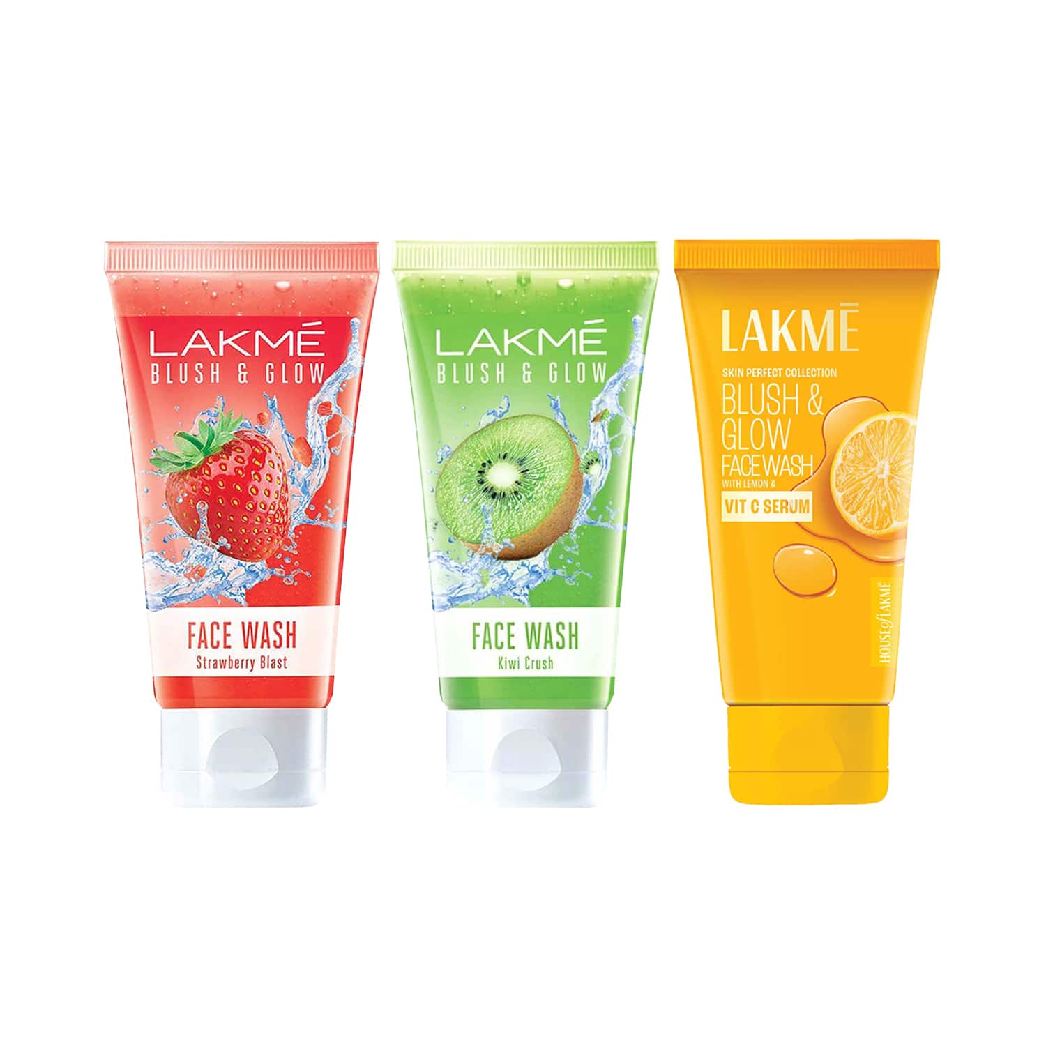 Lakme | Lakme Facewash Strawberry + Kiwi + Lemon Combo
