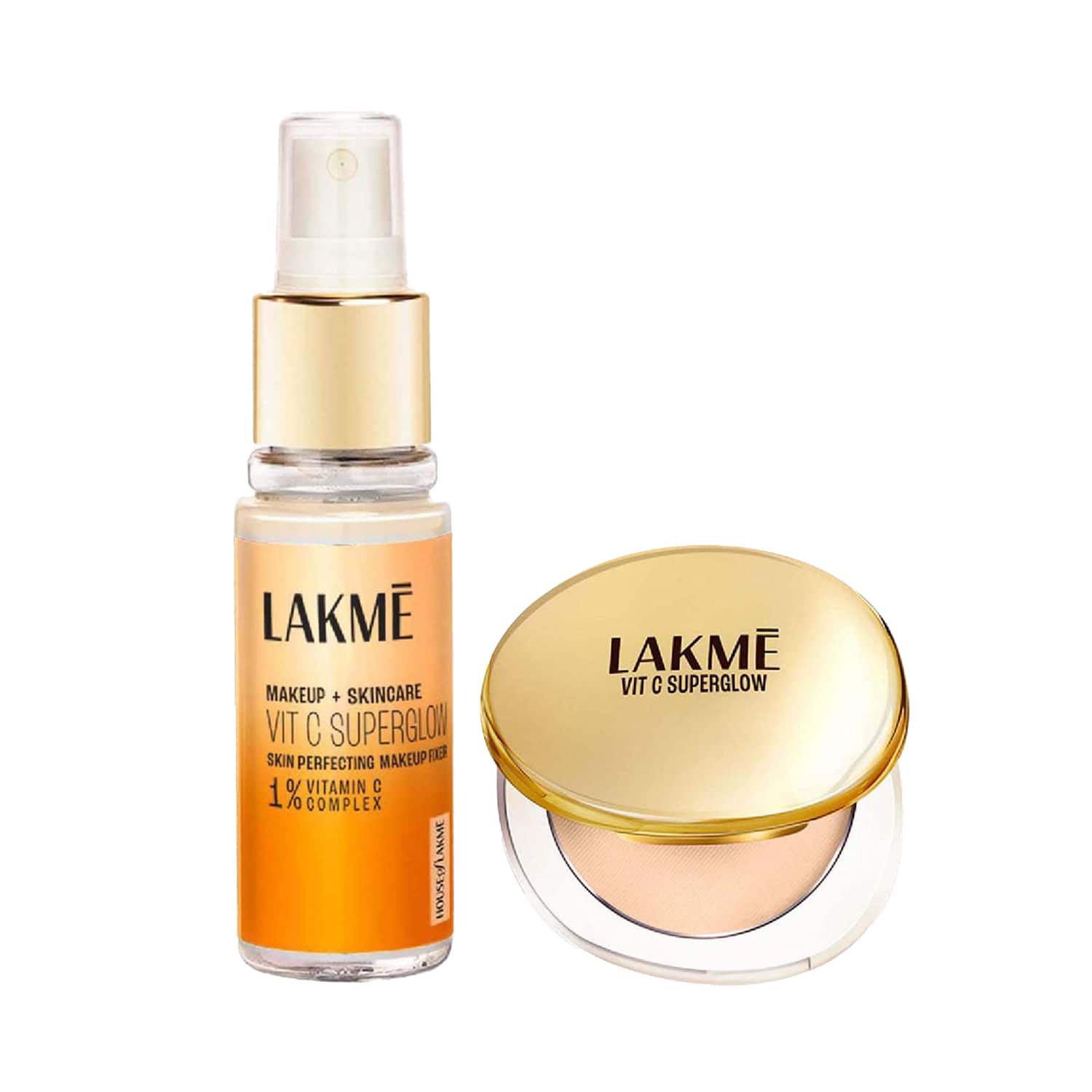 Lakme | Lakme Vit C Superglow Compact with Setting Spray Combo