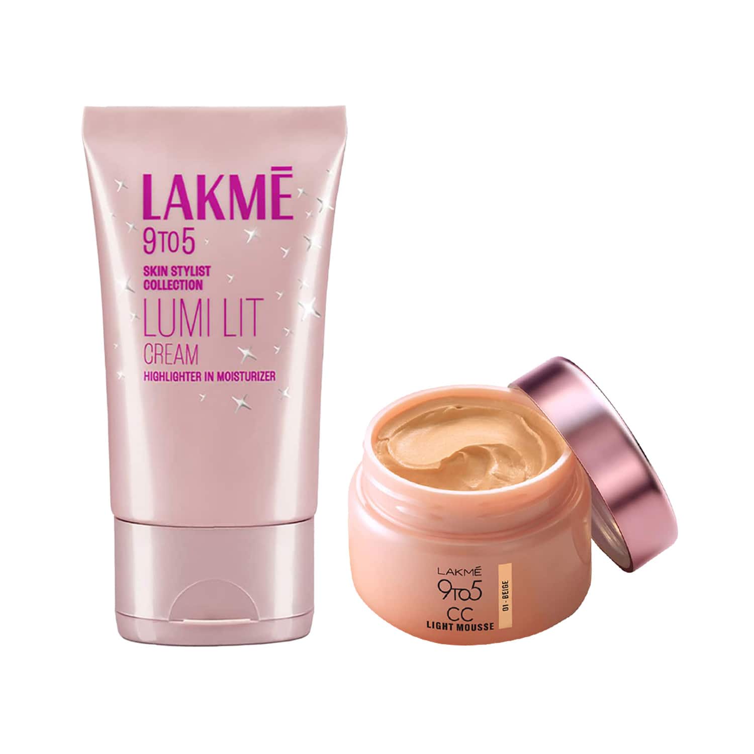 Lakme | Lakme Lumi Moisturizer + 9 to 5 CC Light Mousse Beige Combo