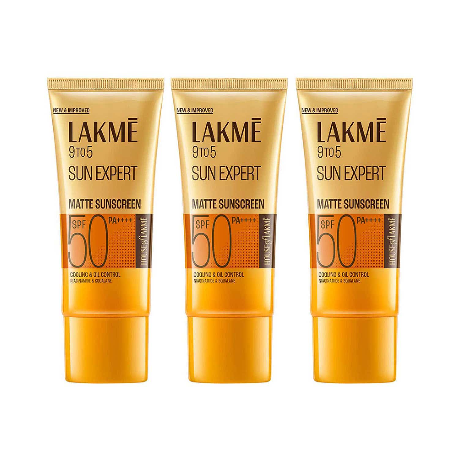 Lakme | Lakme Matte Sunscreen SPF 50 Pa+++, Niacinamide, UVA-B Protection 50ml Combo Of 3