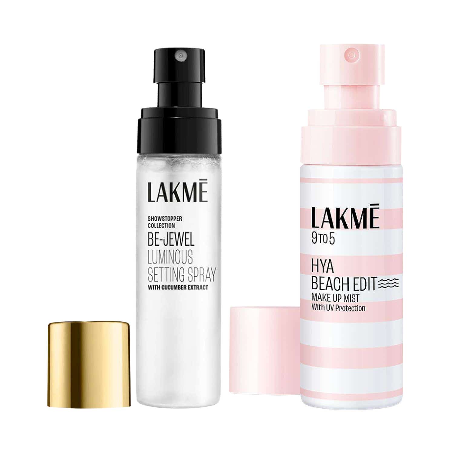 Lakme | Lakme Be-jewel Luminous Setting Spray & Lakme Hya Beach Edit Makeup Mist Combo