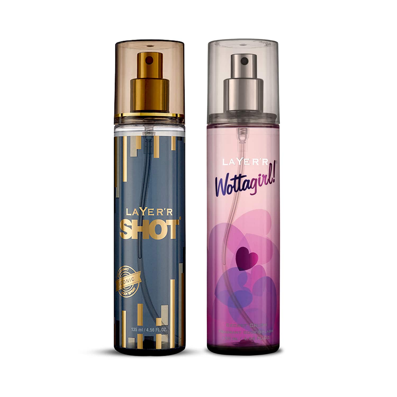 Layer'r Shot | Layer'r Shot and Wottagirl Iconic and Secret Crush Combo - (135ml each)