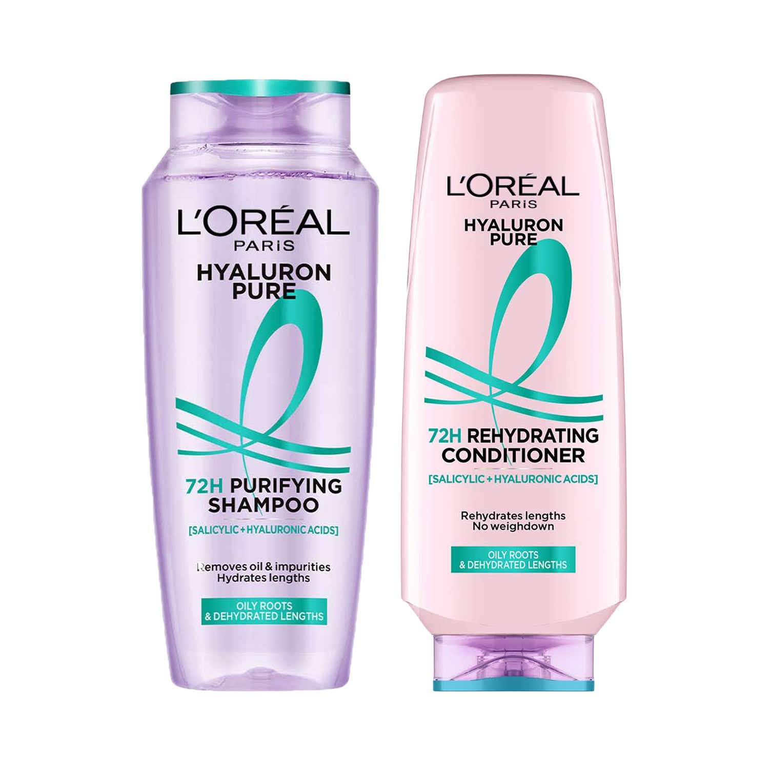L'Oreal Paris | L'Oreal Paris Hyaluron Pure 2-Step Haircare Regime For 72H Oil-Free Scalp & Hydrated Hair Combo