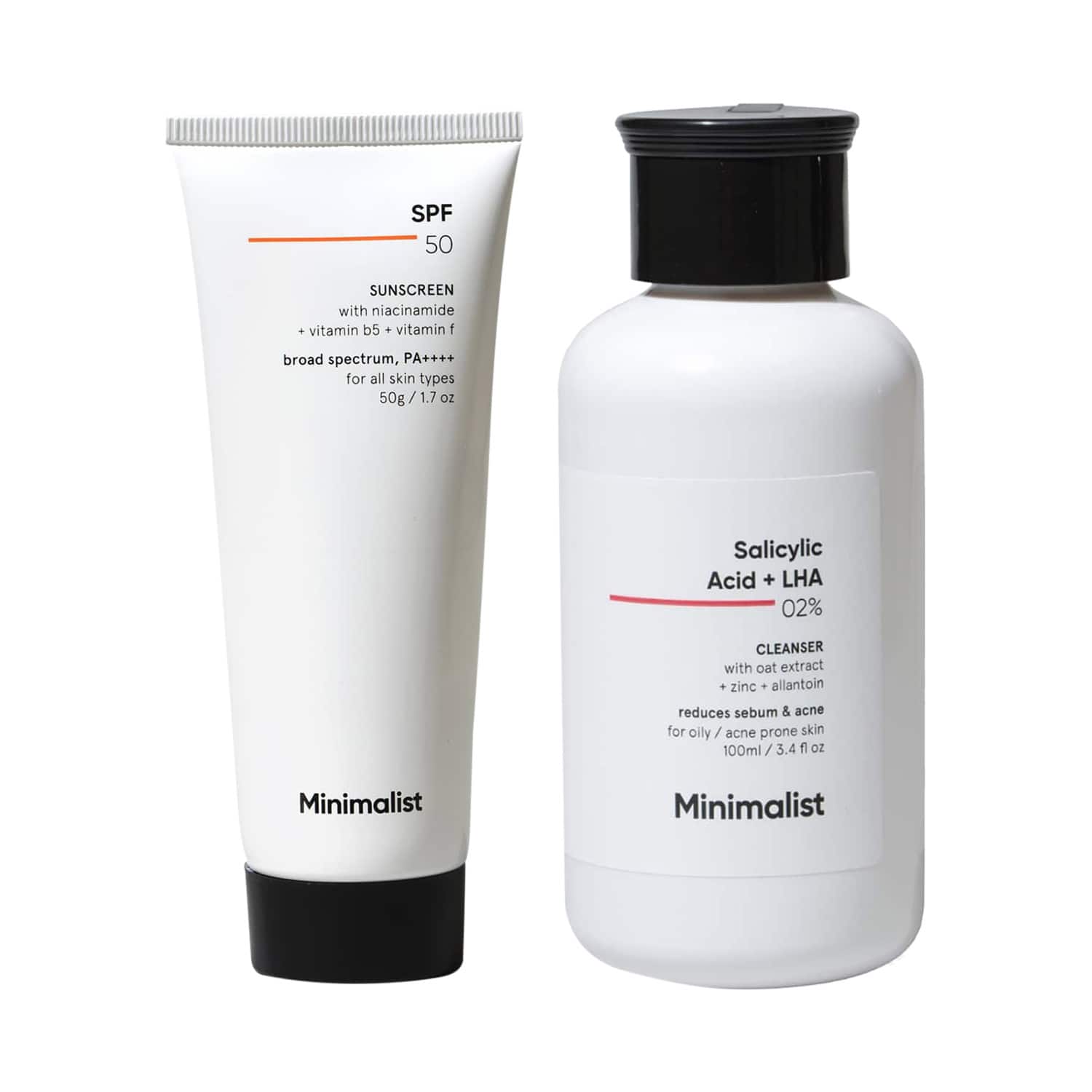 Minimalist | Minimalist Acne & SPF Duo - Cleanser + Sunscreen
