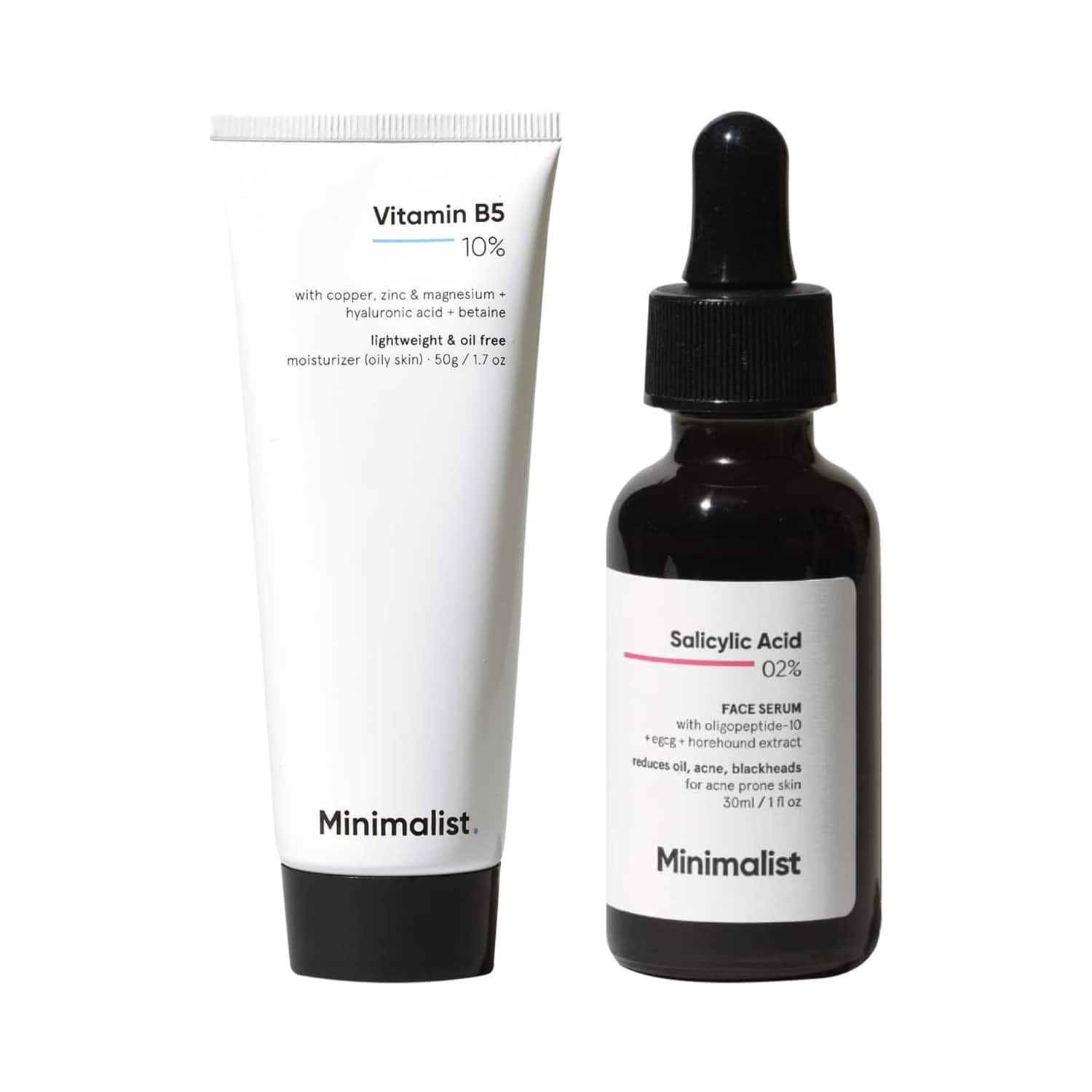 Minimalist | Minimalist Active Acne Treatment & Hydration Duo -  Moisturizer + Serum