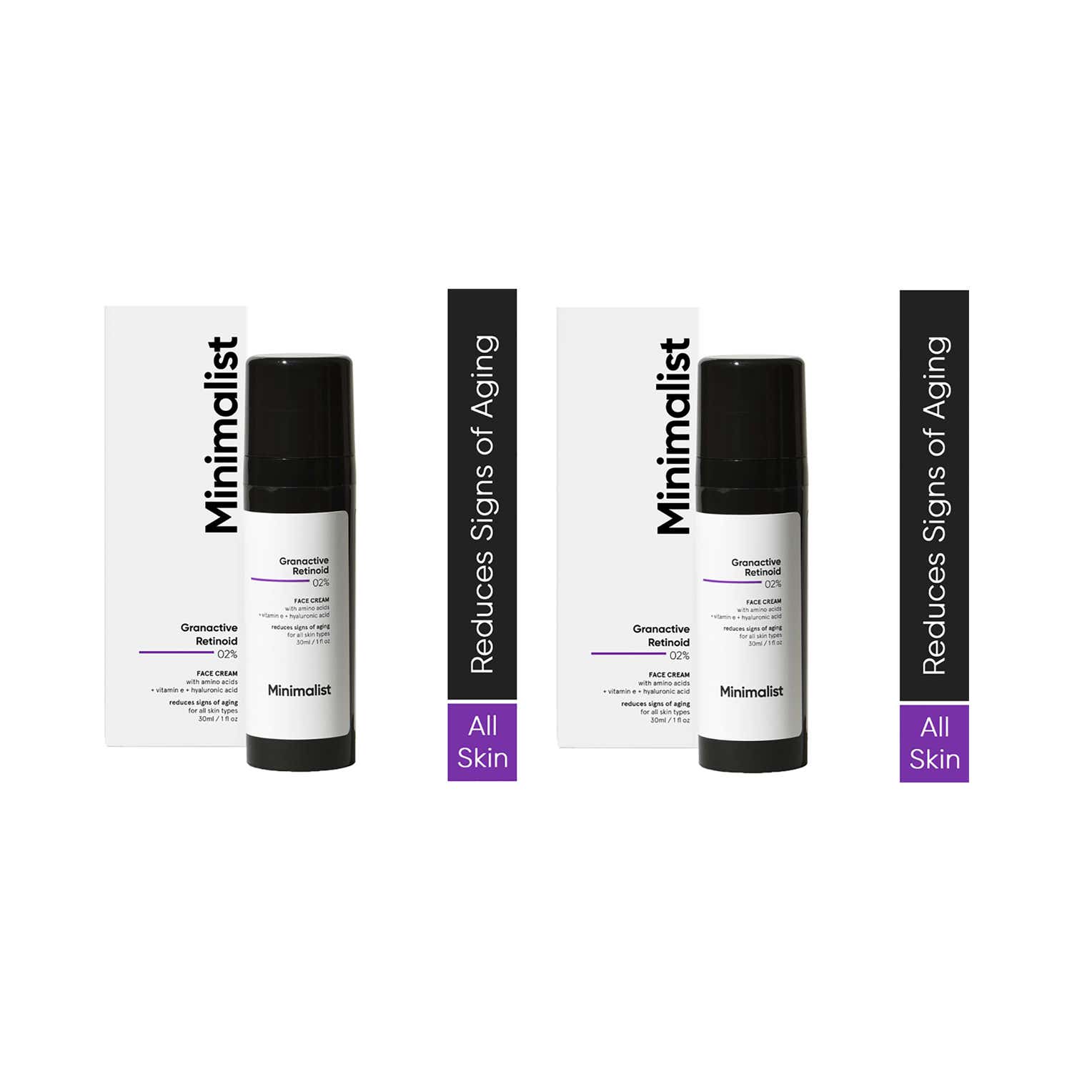 Minimalist | Minimalist 2% Retinoid Anti Ageing Night Cream Wrinkles & Fine Lines Sensitive Skin (30ml) Combo of 2