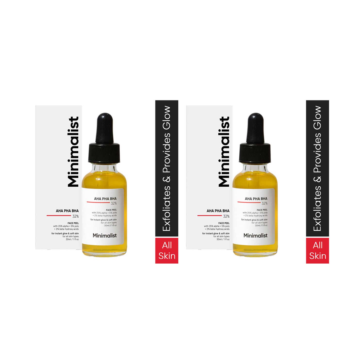 Minimalist | Minimalist AHA 25% + PHA 5% + BHA 2% Face Peel (30 ml) - Combo of 2