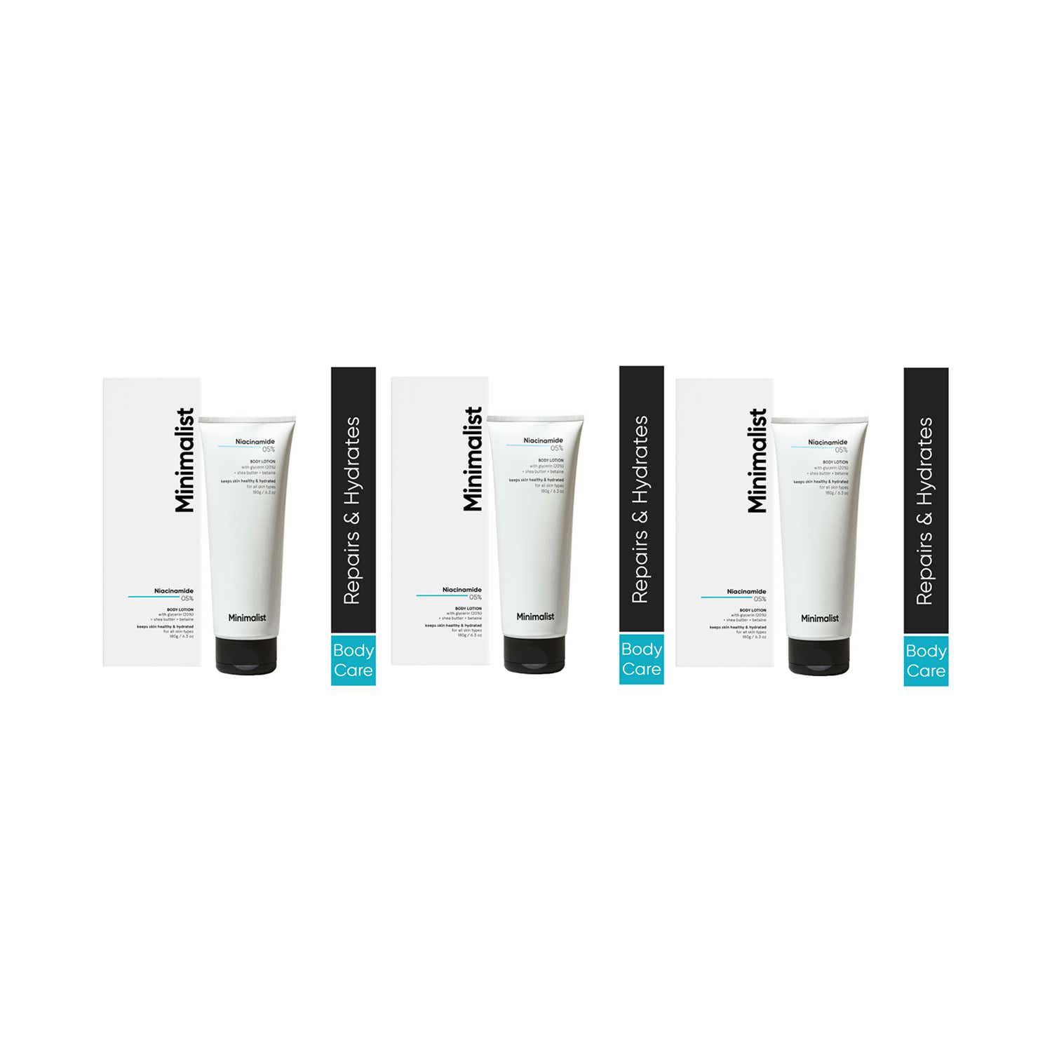 Minimalist | Minimalist Niacinamide 5% Body Lotion With Shea Butter Glycerine & Betaine (180 g) - Combo of 3