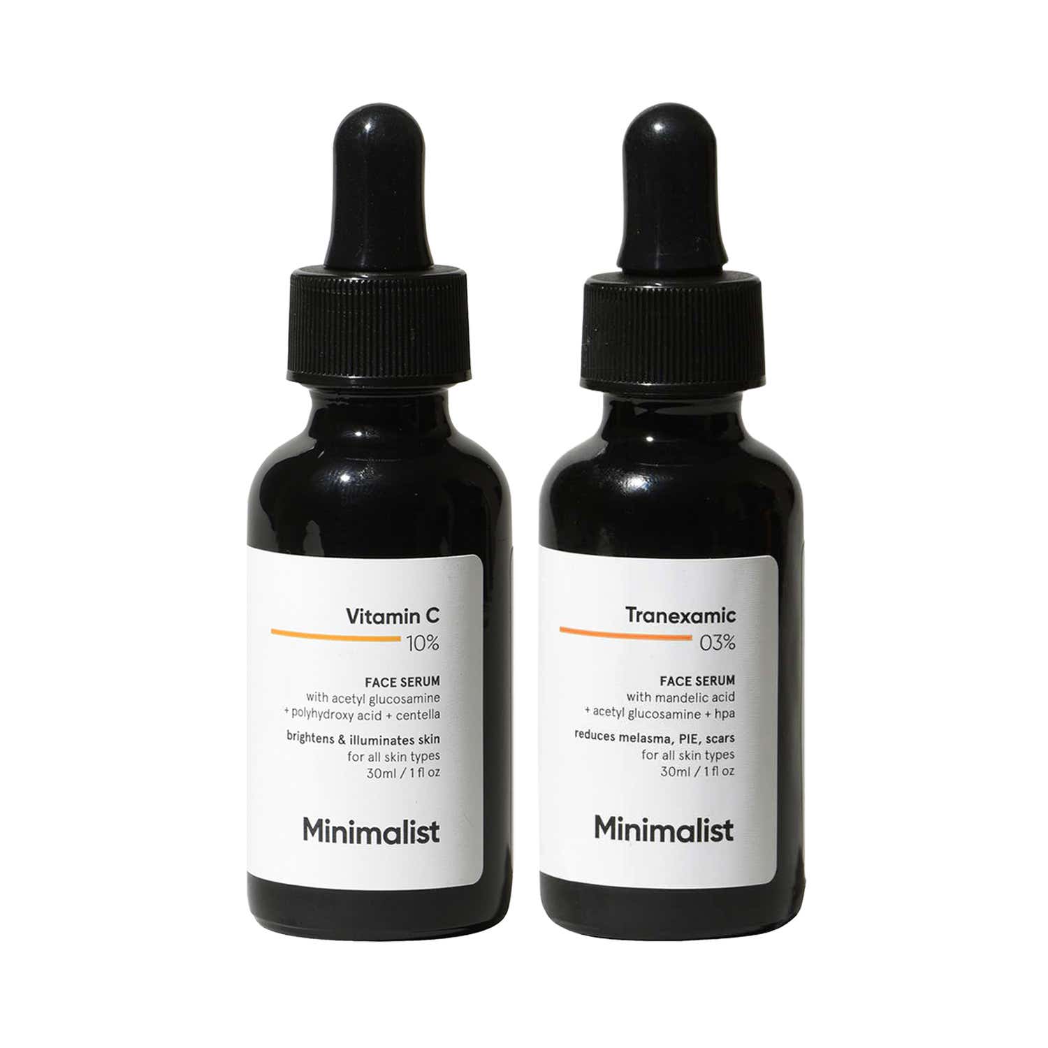 Minimalist | Minimalist Brightening & Pigmentation Serum Duo - Vitamin C 10% + Tranexamic Acid 3% Combo