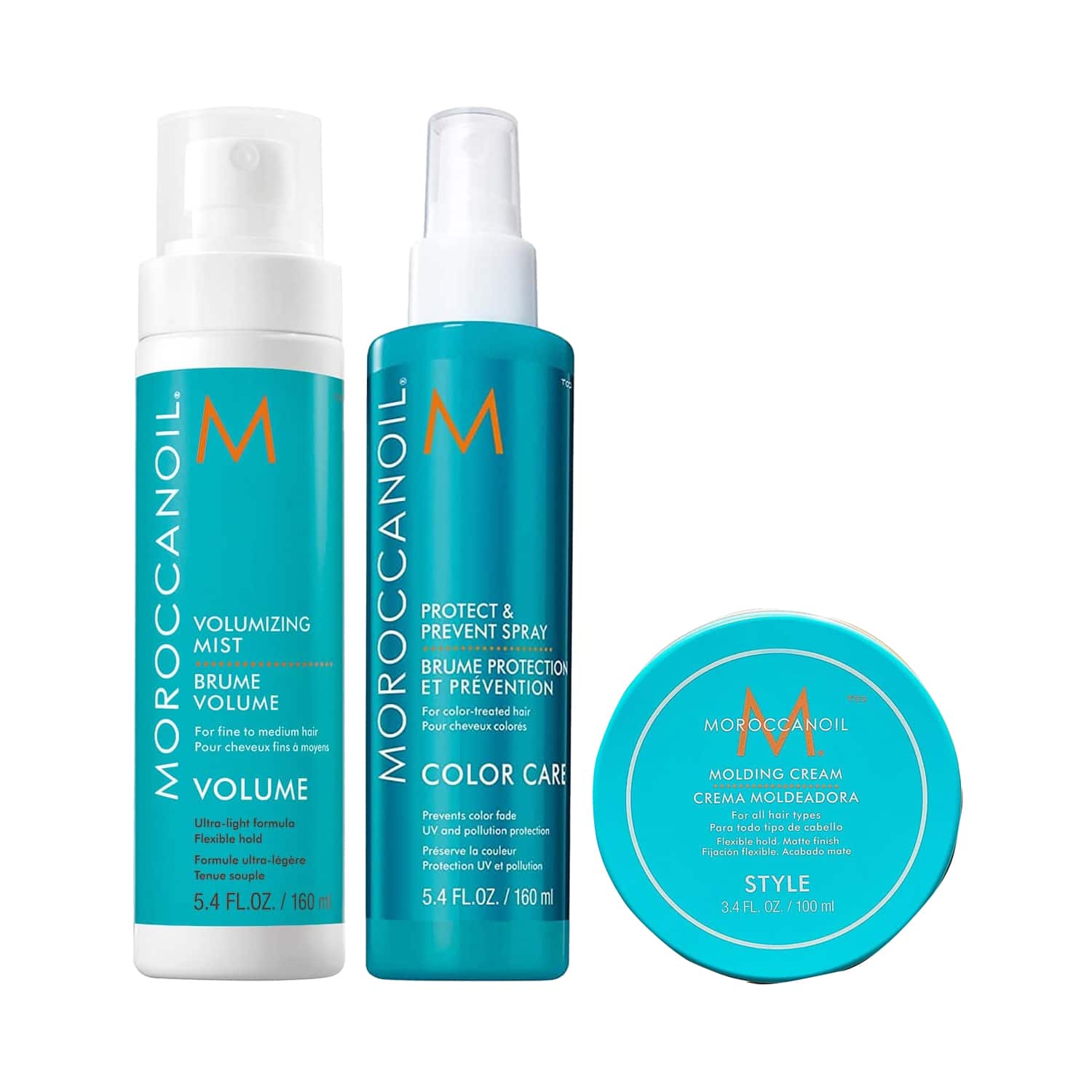 Moroccanoil | Moroccanoil Volumizing Mist Hair Spray, Protect & Prevent Spray and Cream Combo (2x 160 ml + 100 ml)