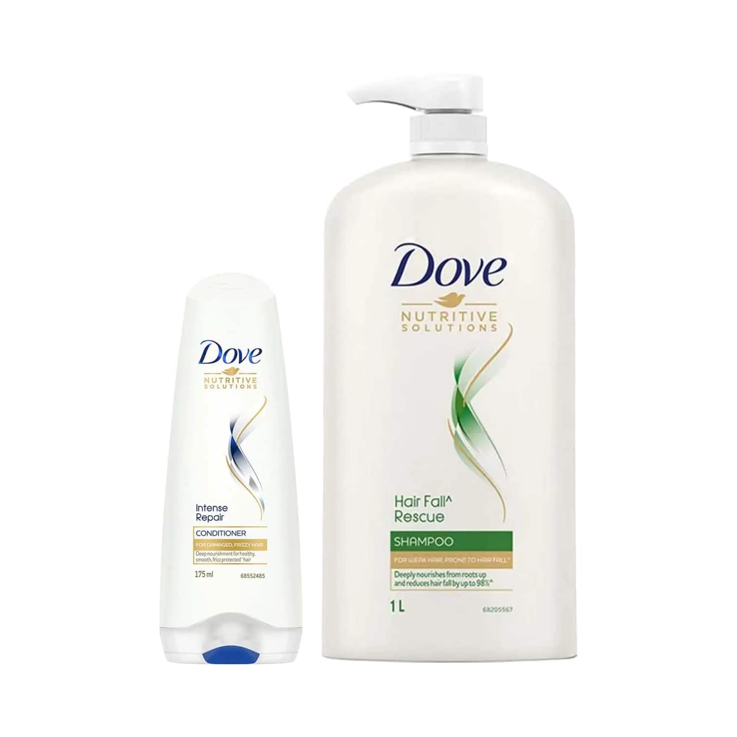 Dove | Dove Hair Fall Rescue Shampoo (1000 ml) + Intense Repair Conditioner (175 ml) Combo
