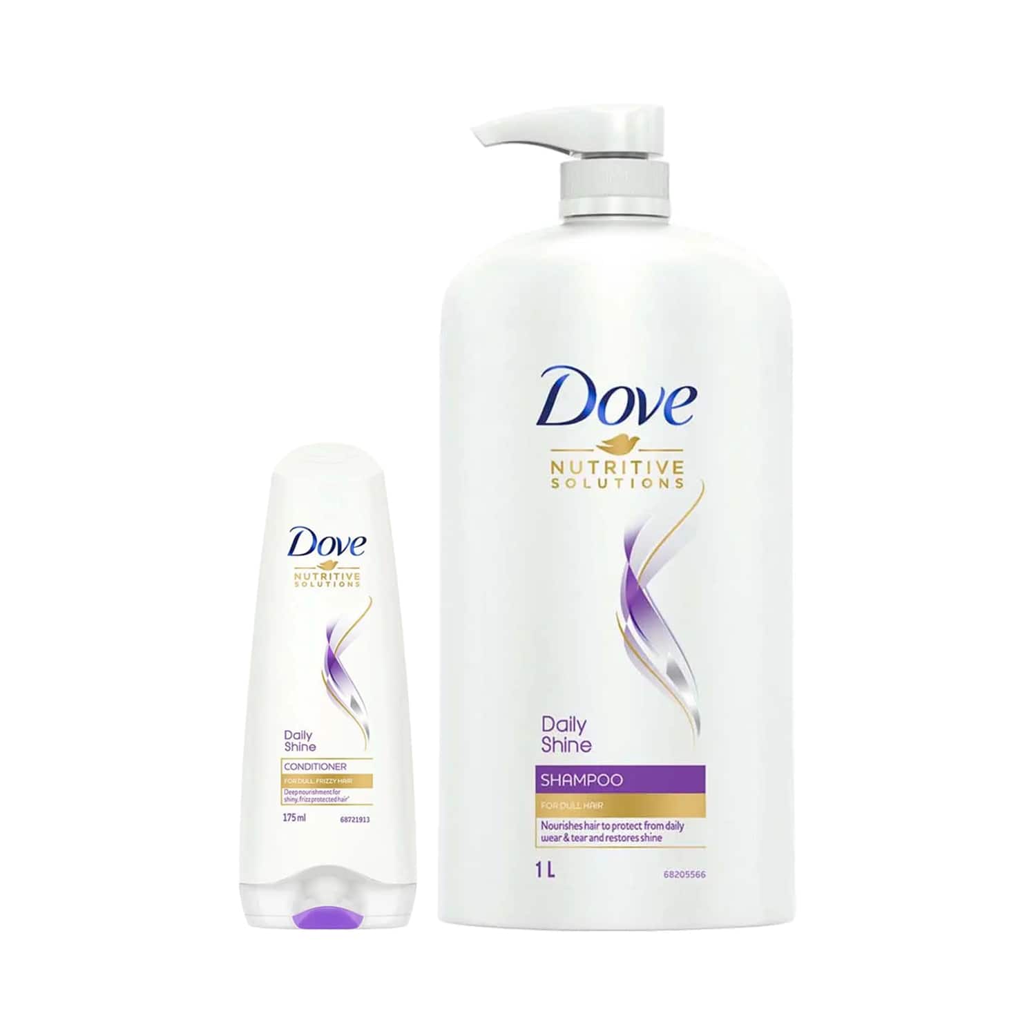 Dove | Dove Daily Shine Shampoo (1000 ml) + Conditioner (175 ml) Combo