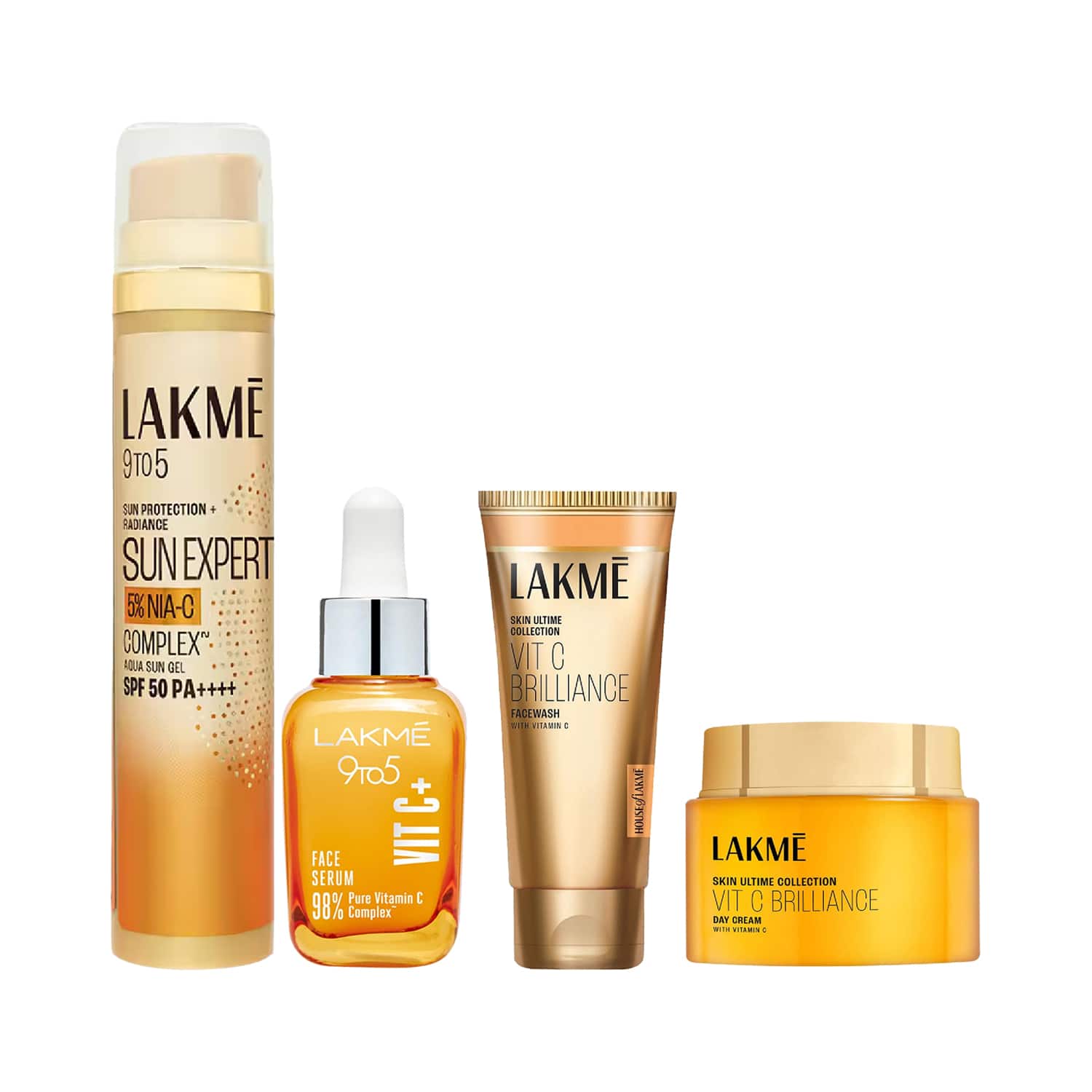 Lakme | Lakme Vitamin C morning Regime Combo - Sunscreen + Facewash + Day Cream
