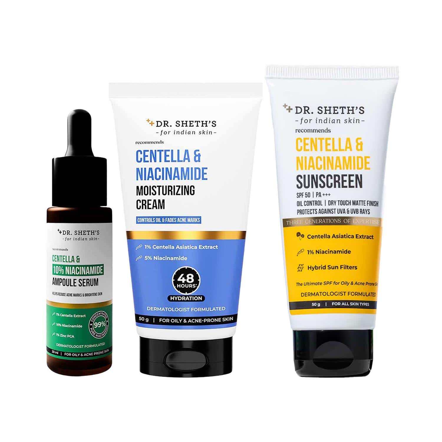 Buy Dr. Sheth'S Centella & Niacinamide Regime for Oily and Acne