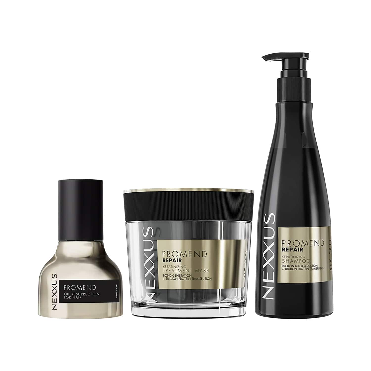 Nexxus | Nexxus Promend Repair Keratinizing Regime Combo - Repair Shampoo + Repair Mask + Serum