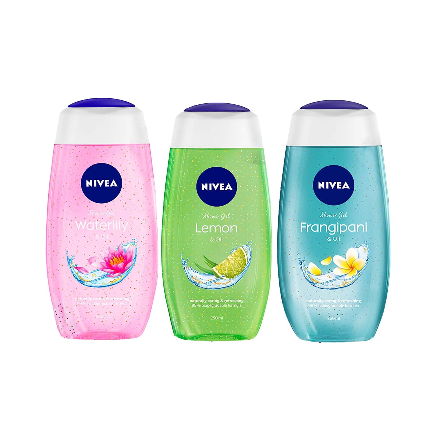 Nivea | Nivea Frangipani & Oil Body Wash and Water Lily & Oil, Lemon & Oil Body Wash Summer Essential Combo